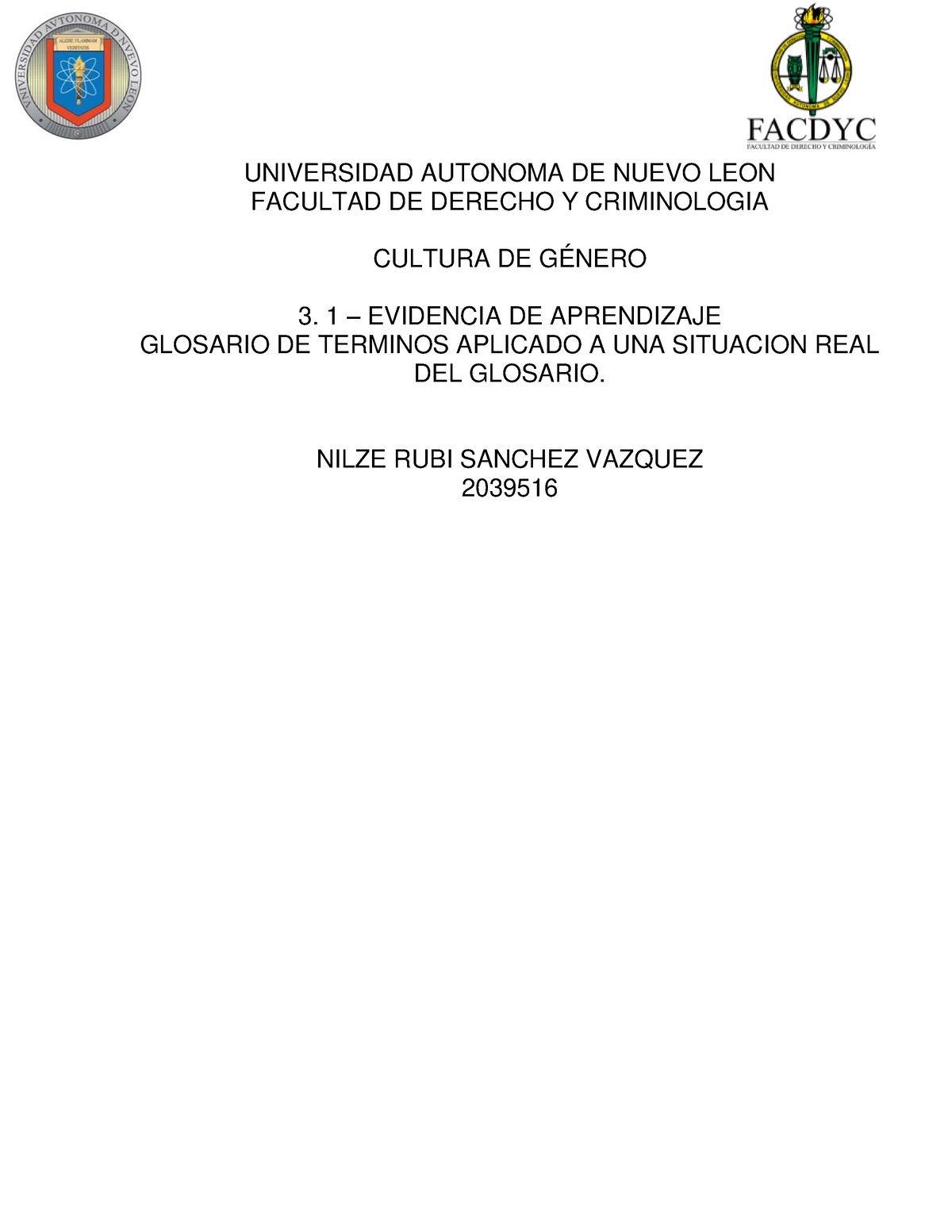 Cdg Glosario Nrsv Universidad Autonoma De Nuevo Leon Facultad De Derecho Y Criminologia 7490