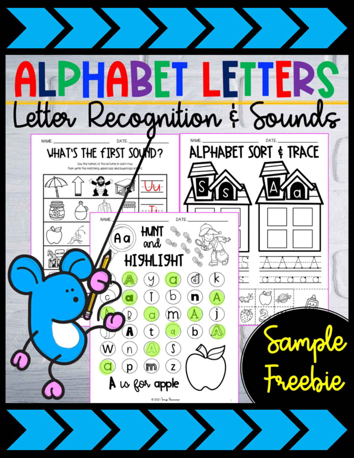 Free Alphabet Letter Identificationand Beginning Sounds Worksheets-1 ...