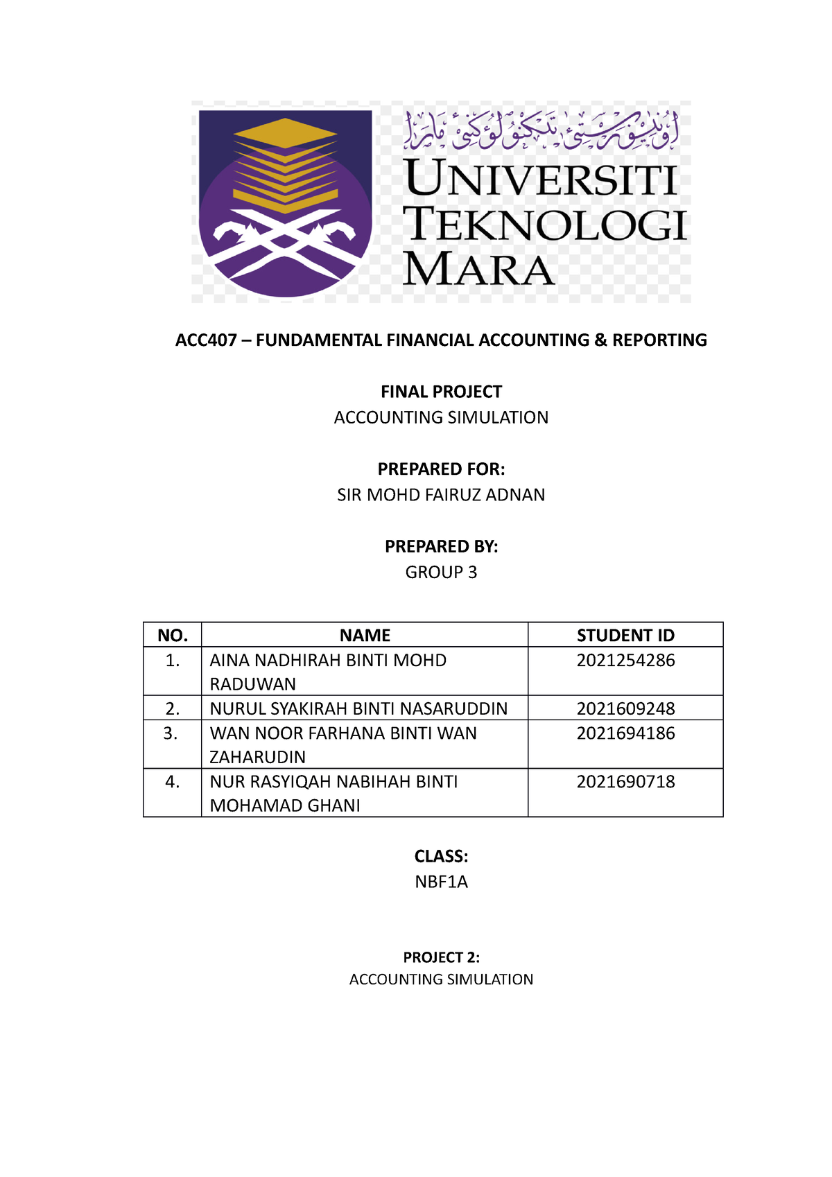 group assignment acc407