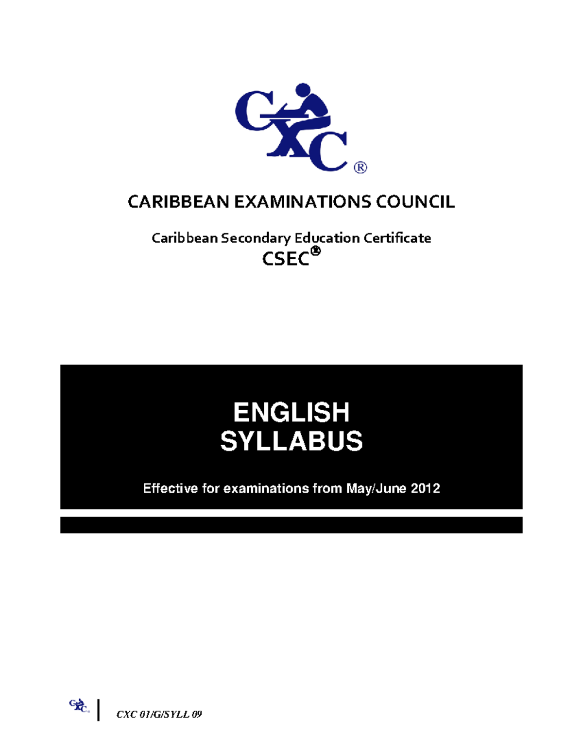 CSEC English - CARIBBEAN EXAMINATIONS COUNCIL Caribbean Secondary ...