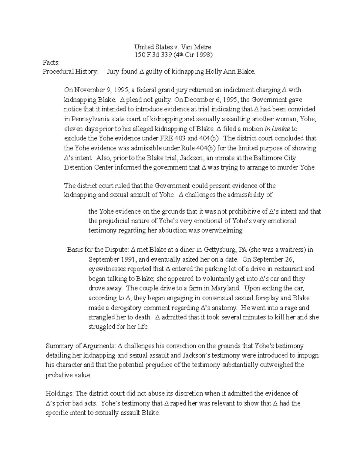 Evidence 2020 United States v. Van Metre United States v. Van Metre