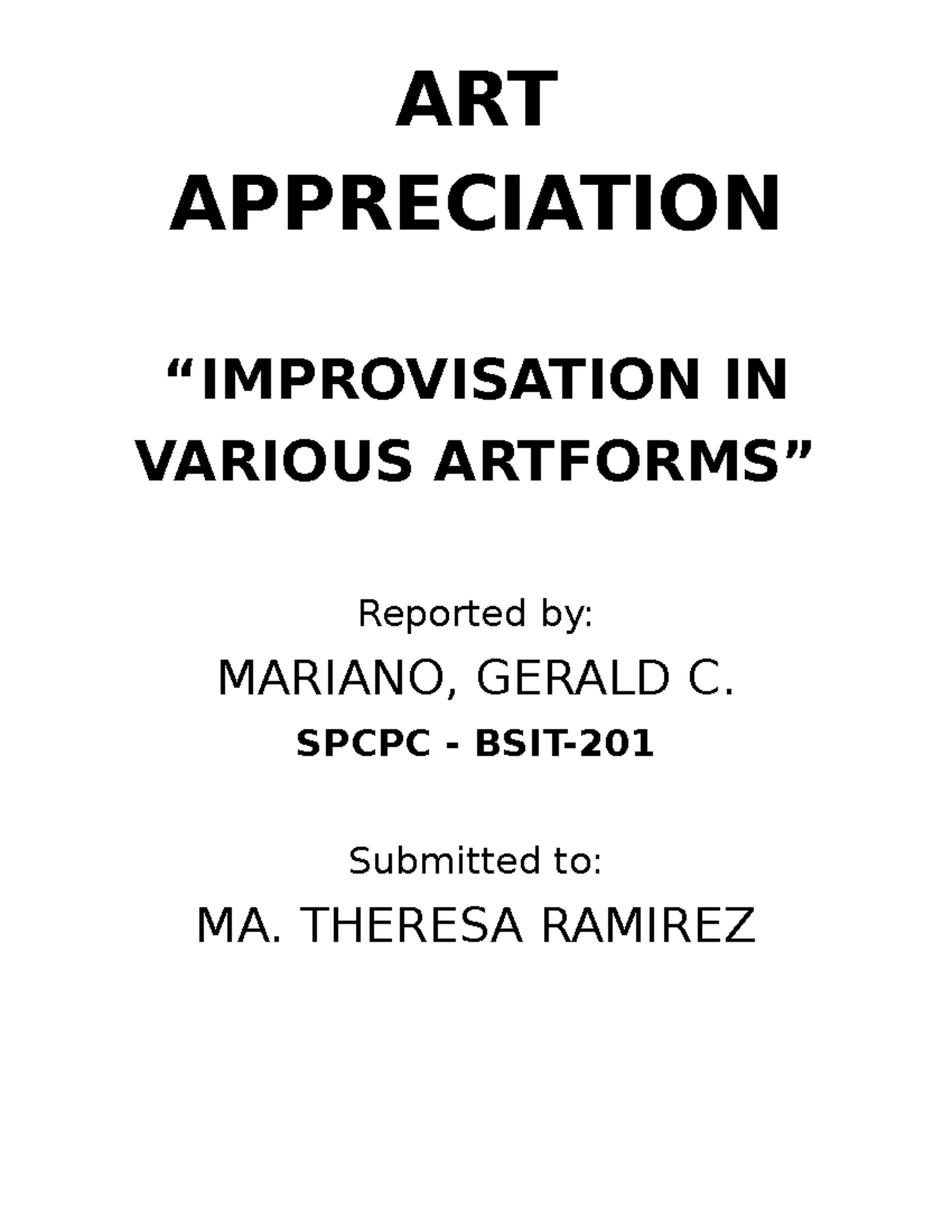 The Art Of Improvisation: Living Life On My Terms - 9n18d4z