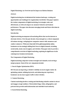 Digim 9 - Digital Marketing Notes - Digital Marketing: Strategies and ...