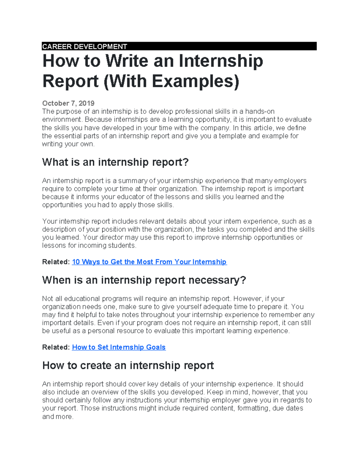 how-to-write-an-internship-report-career-development-how-to-write-an