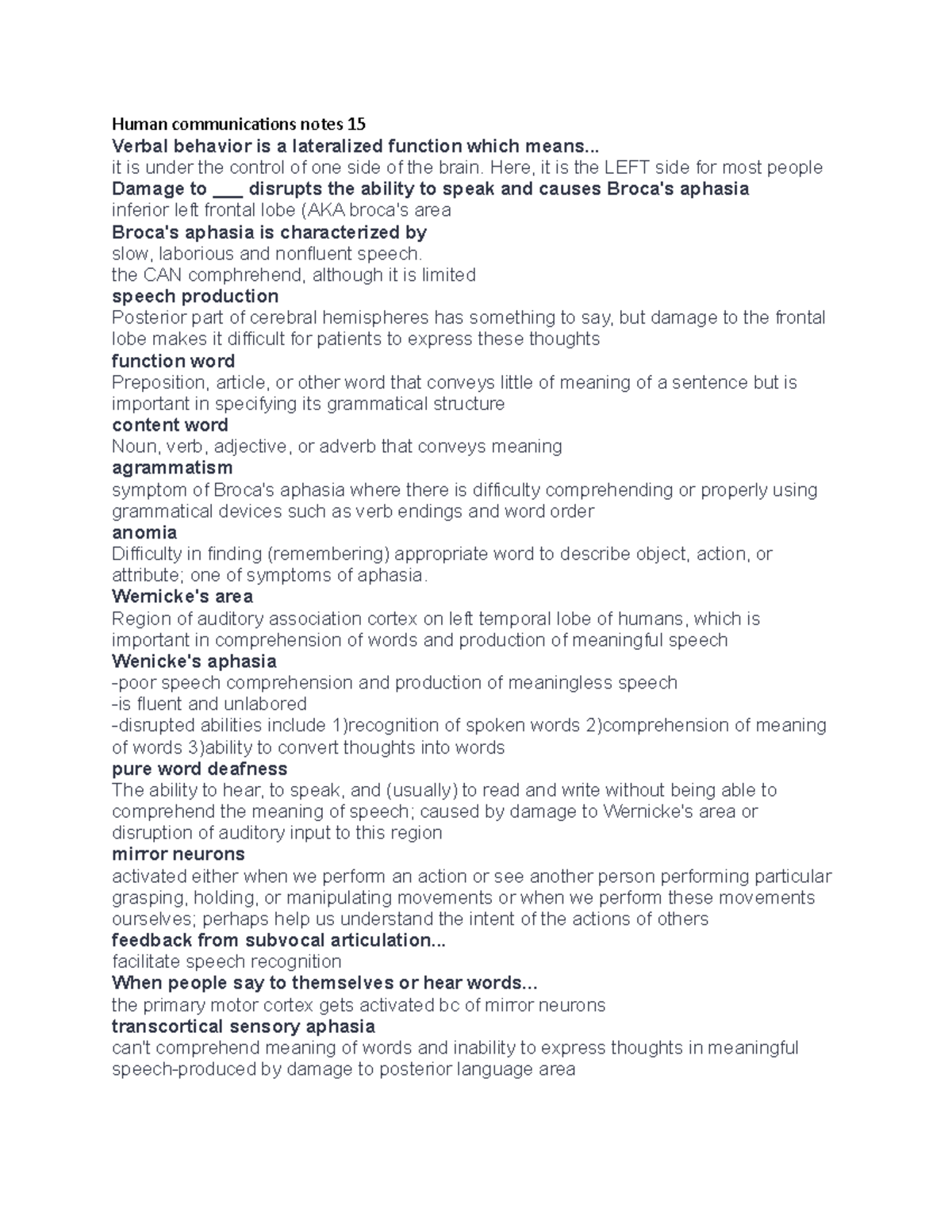 Human communications notes 15 - .. it is under the control of one side ...