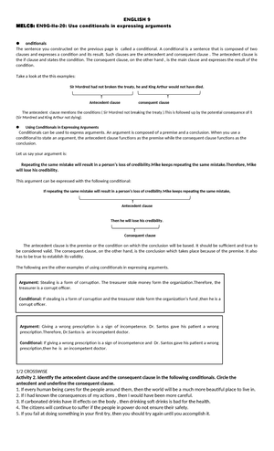 ENG - English 9 notes - ENGLISH 9 Q1 LESSON 2: Analyze literature as a ...