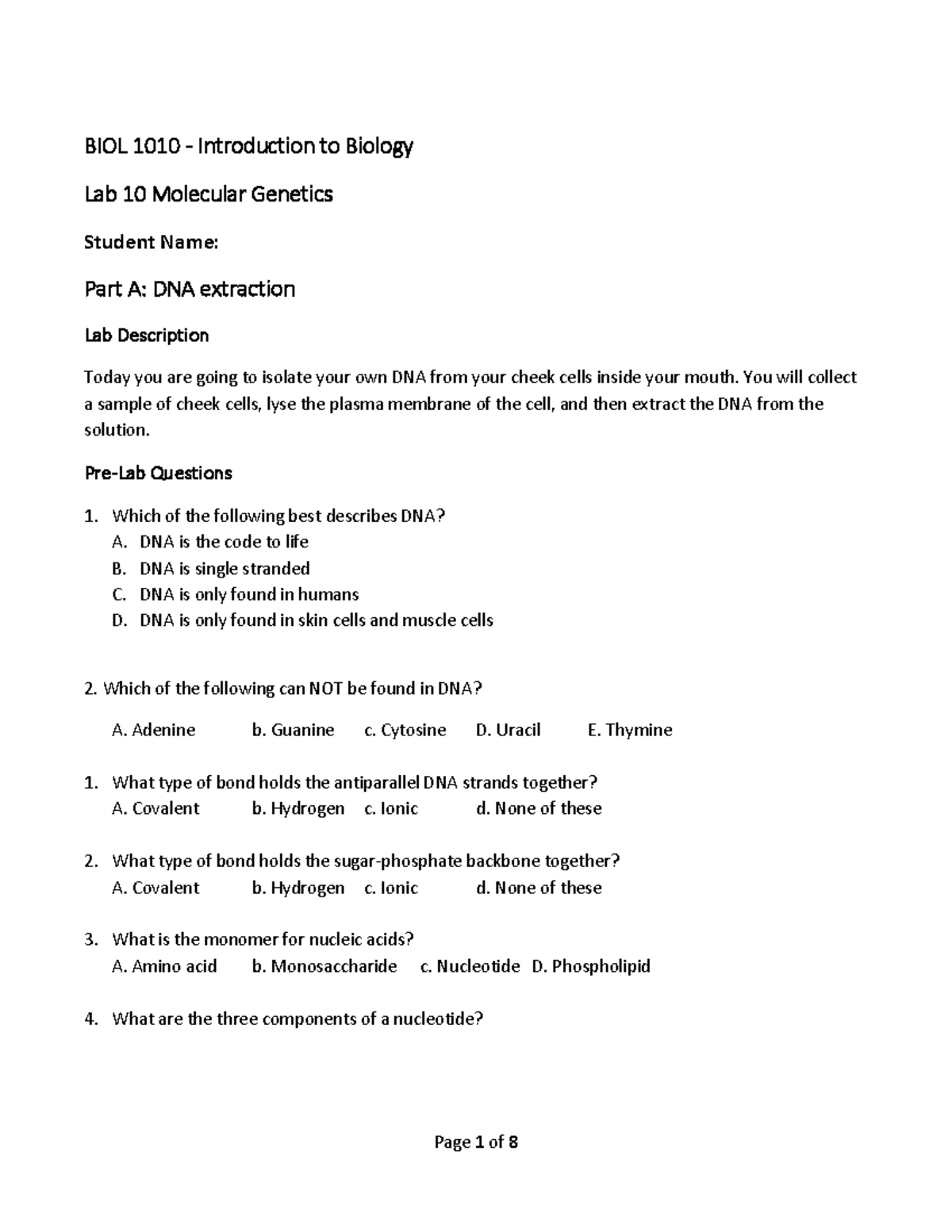 10 BIOL 1010 Molecular for Students for Printing BIOL 1010