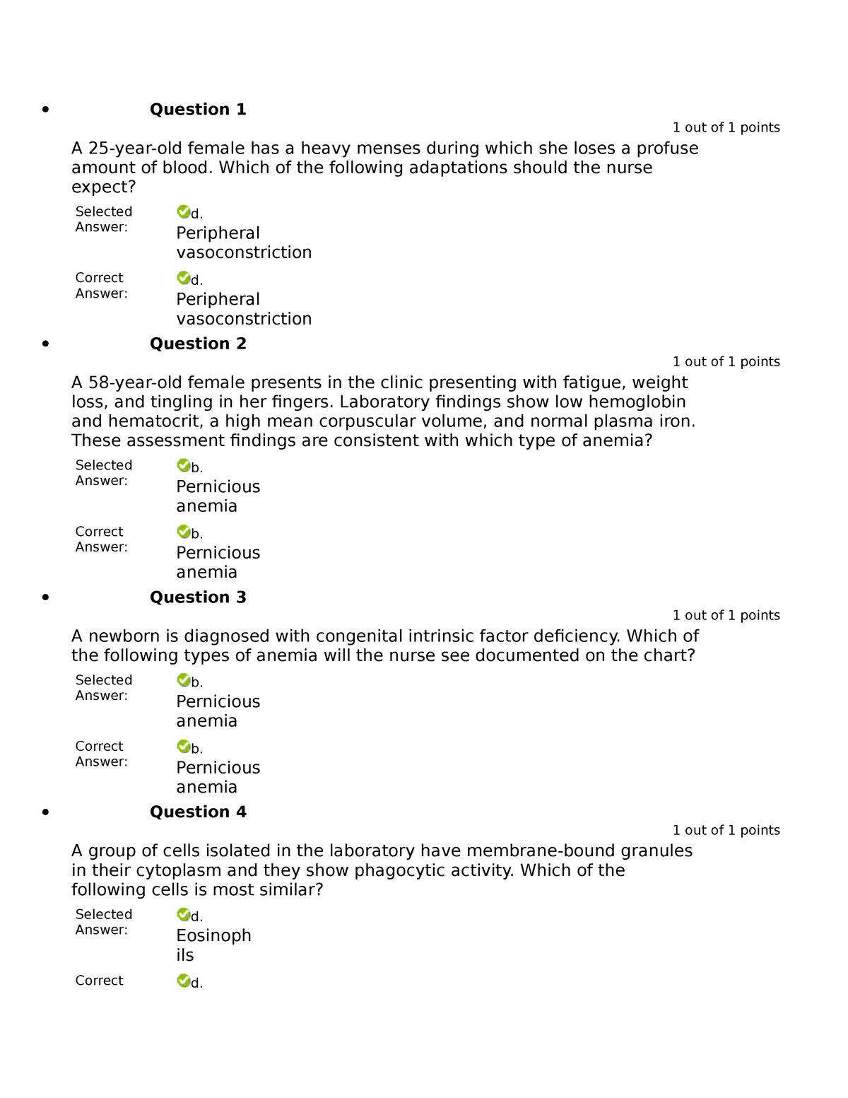 Docx (14) - Docx (14) - Question 1 1 out of 1 points A 25-year-old ...