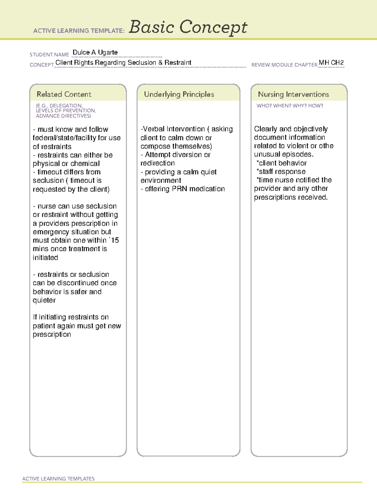 Basic Concept Restricted 2 - Active Learning Templates Basic Concept 