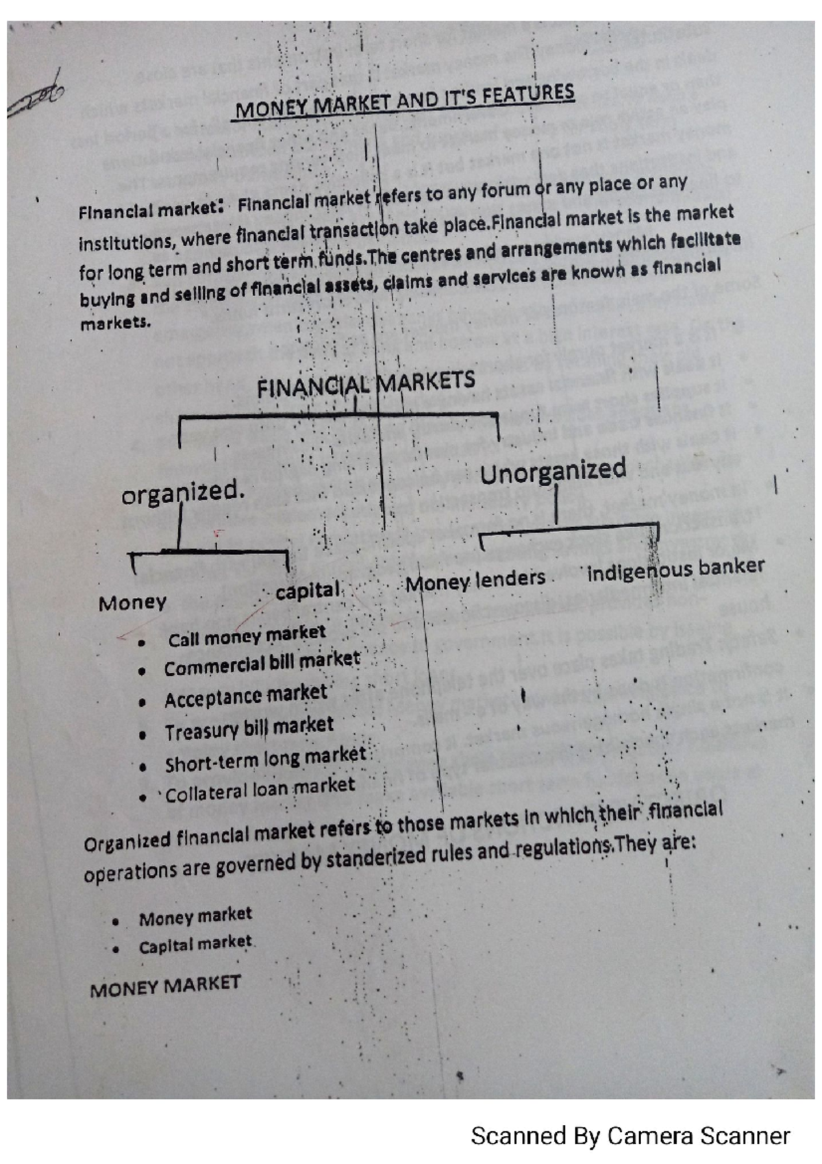 Money market and its features - Macro Economics I - Studocu