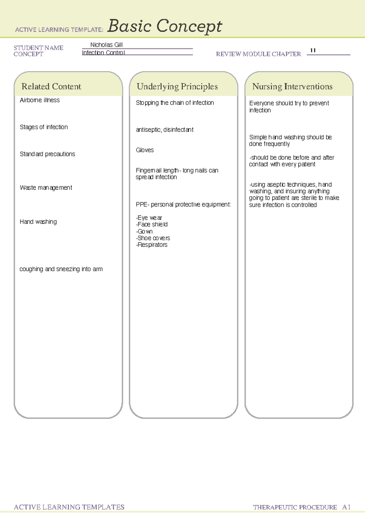 Basic Concept form - ccc - NSG 123 - STUDENT NAME CONCEPT REVIEW MODULE ...