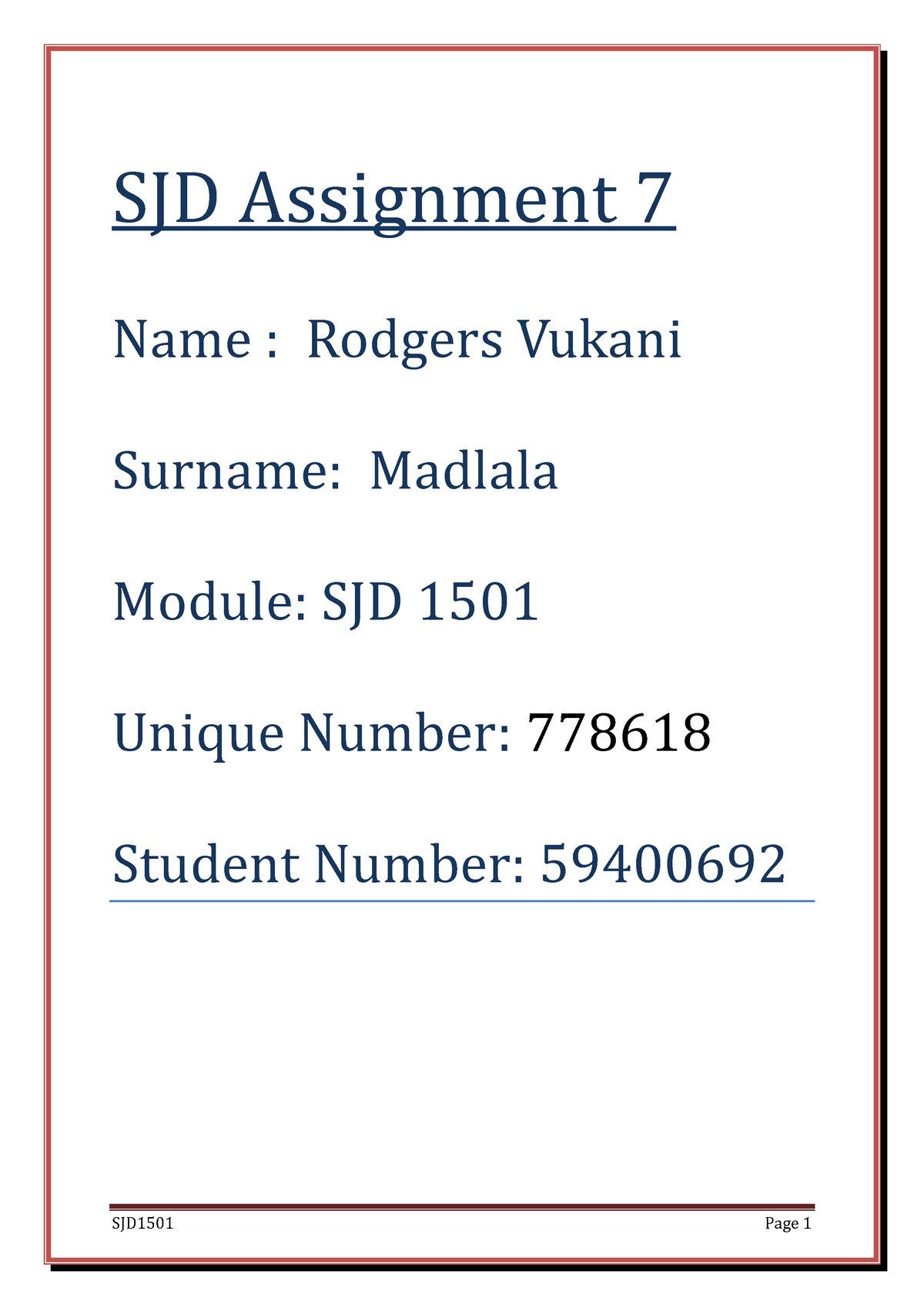 sjd assignment 7 answers