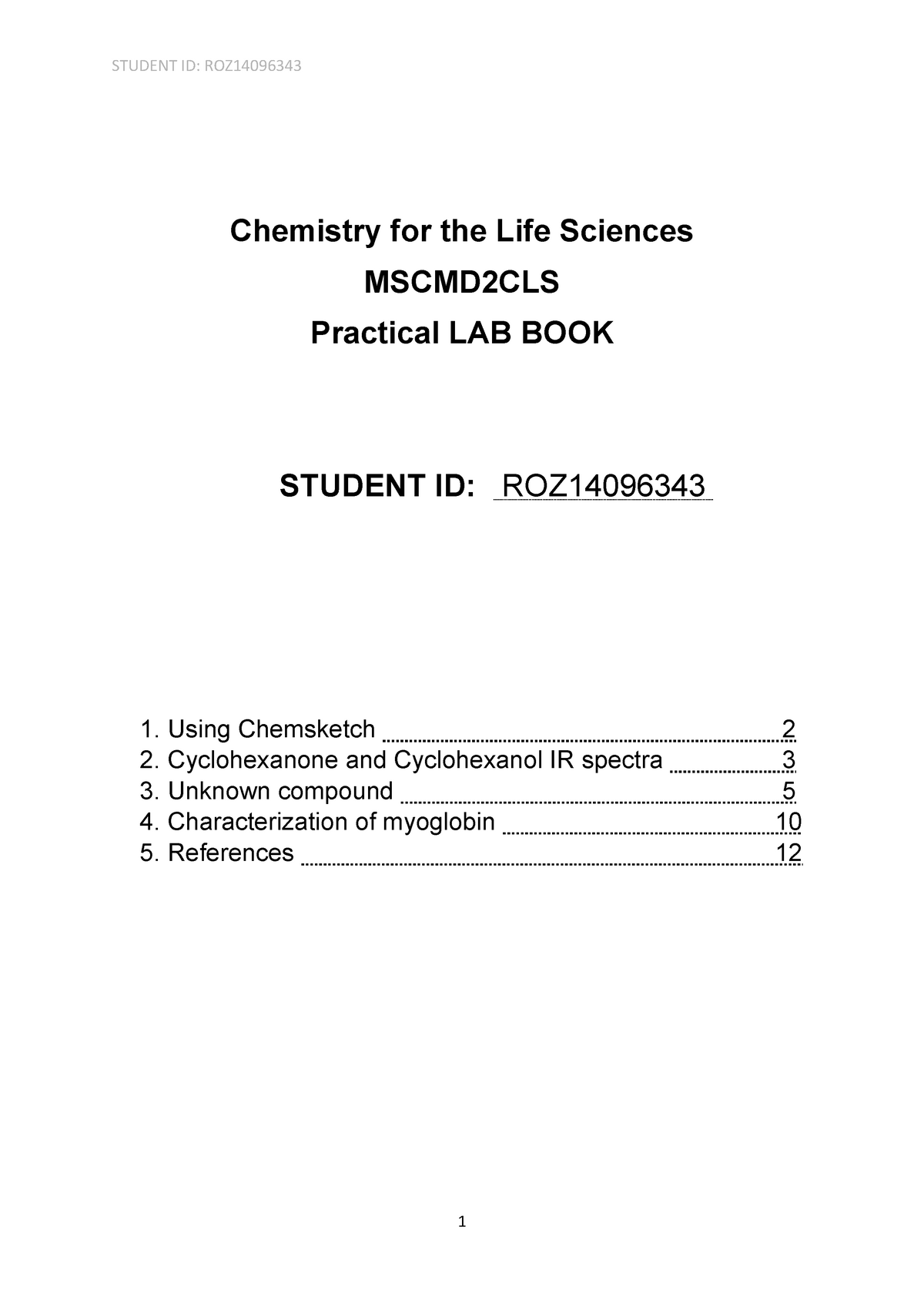 chemistry coursework