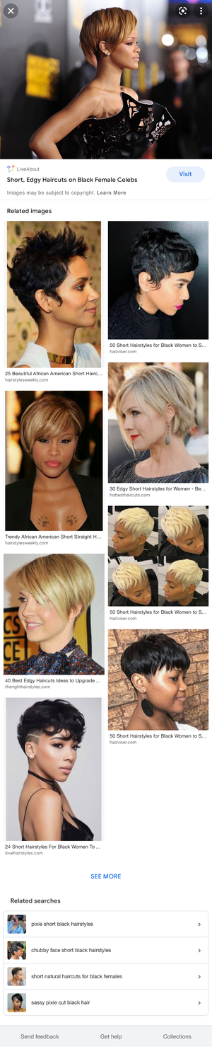 Short, Edgy Haircuts on Black Female Celebs