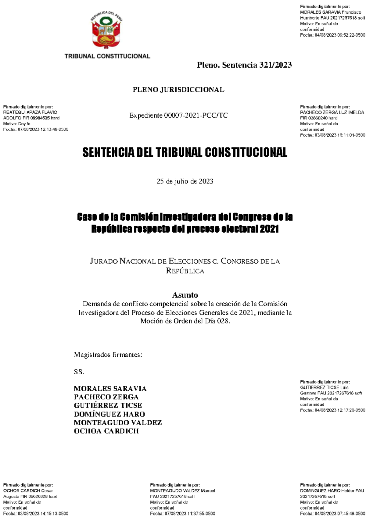 Sentencias - Senteicas - Pleno. Sentencia 321/ PLENO JURISDICCIONAL ...