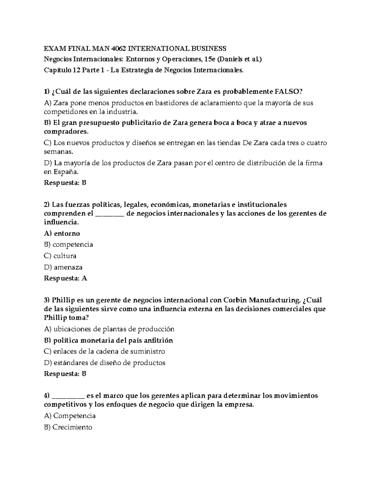 Exam Man 4062 International Business Capitulo 12 Parte 1 Studocu