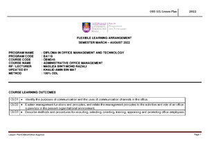 CASE Study Chapter 8 OBM345 - OBM345 – ADMINISTRATIVE OFFICE MANAGEMENT ...