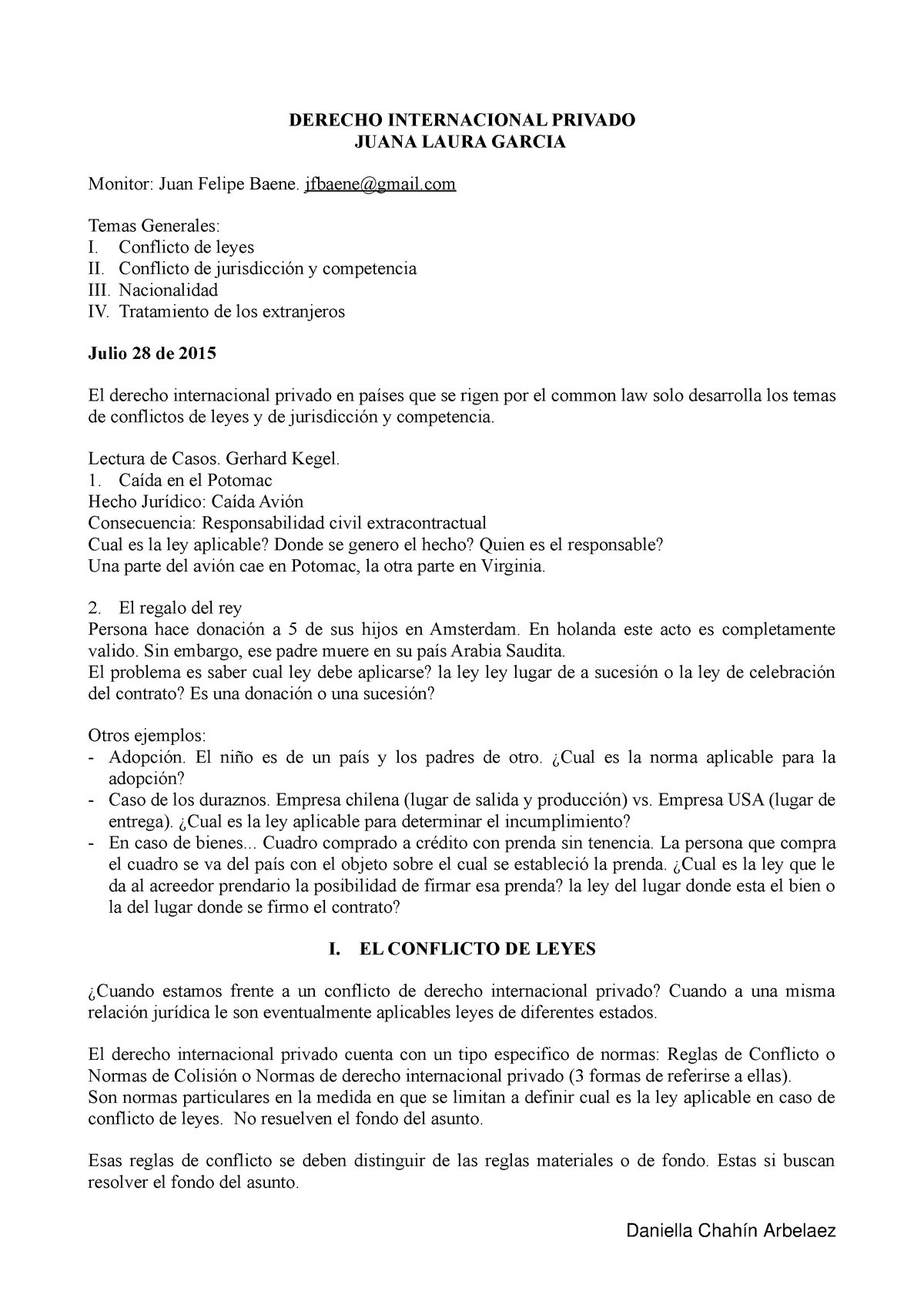 Int Privado-2 - Apuntes Juana Laura - DERECHO INTERNACIONAL PRIVADO JUANA  LAURA GARCIA Monitor: Juan - Studocu