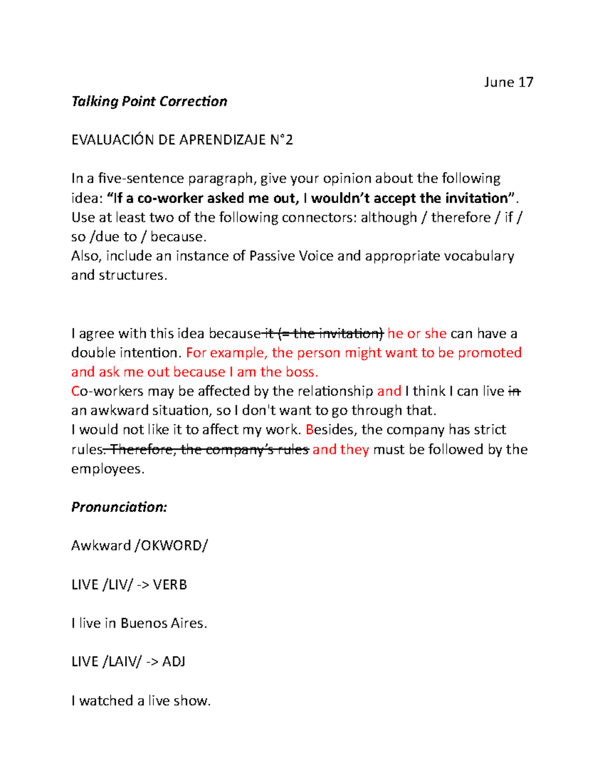 202006 17 - Class 4 - Talking Point - Talking Point Correction June 17 ...