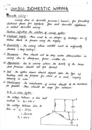 domestic wiring notes - Page 1 MODULE- Syllabus: Domestic Wiring ...