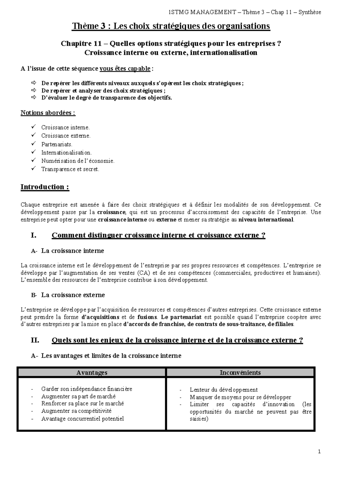 Chap 11 Quelles options stratégiques pour les entreprises - 1STMG ...