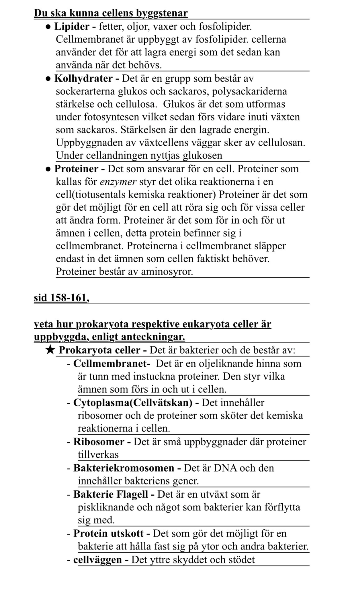 Biologi 1 - Frågor/begrepp - Studocu