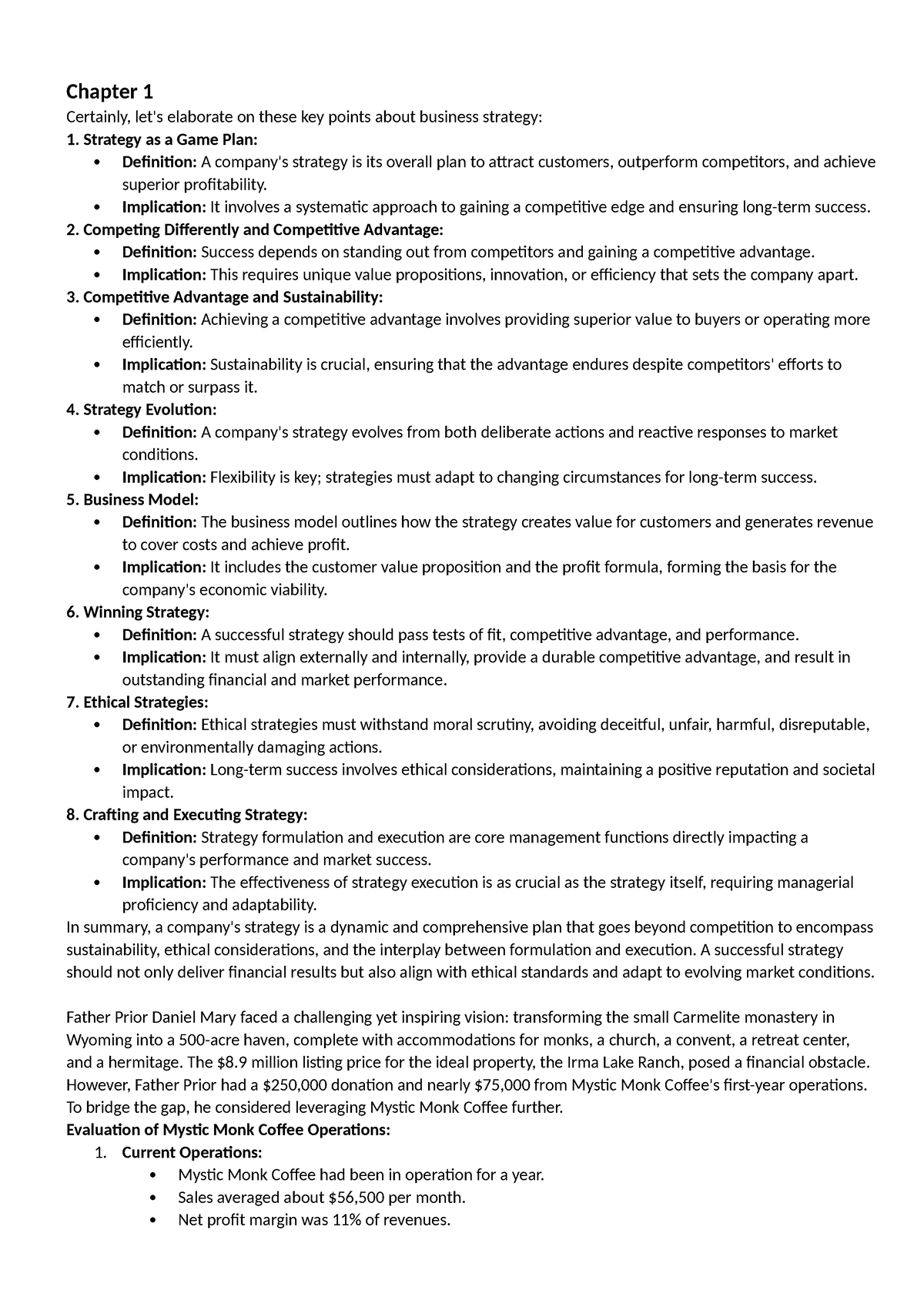 Notes - Chapter 1 Certainly, let's elaborate on these key points about ...