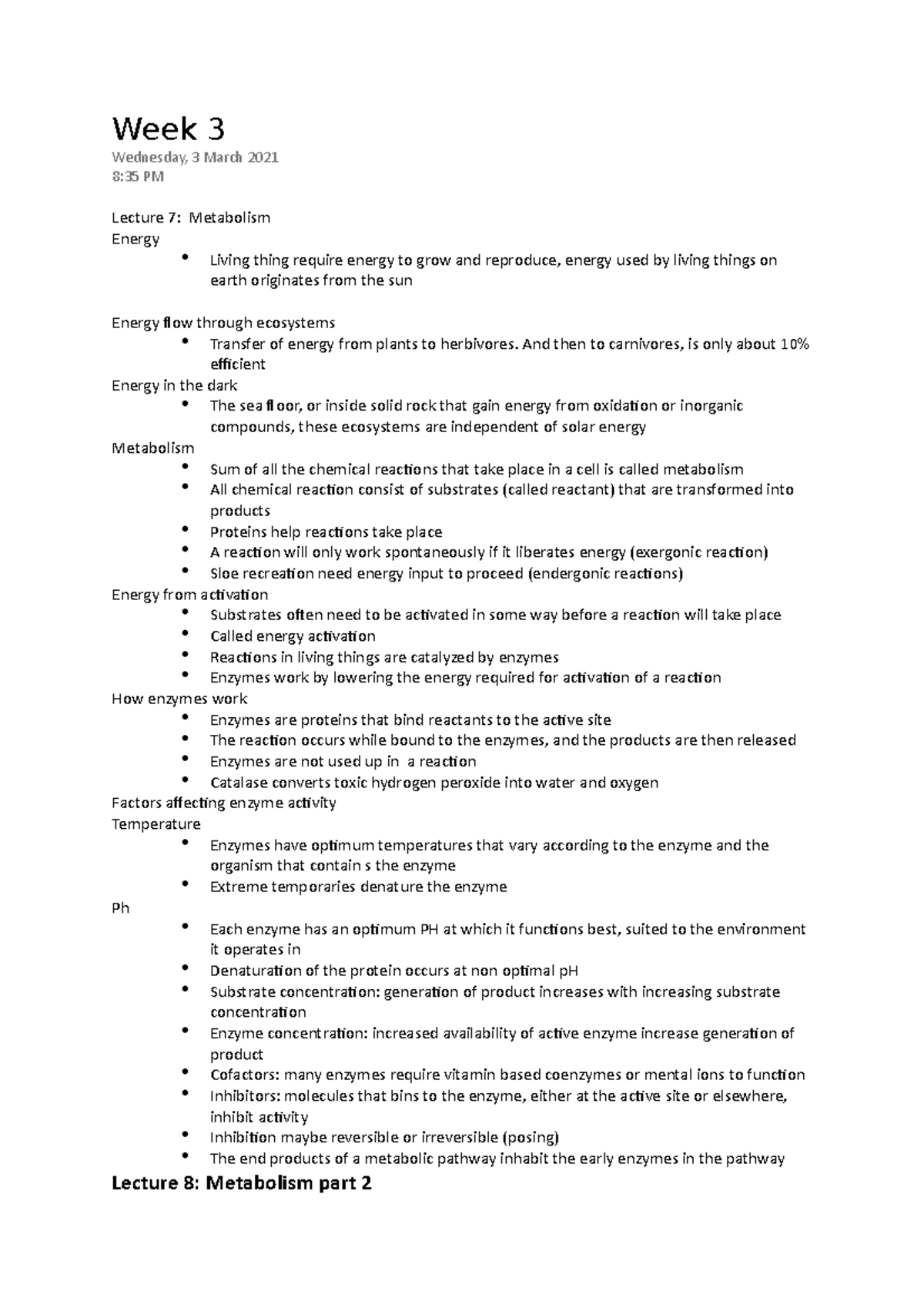 Week 3 Lecture Notes 3 Week 3 Wednesday 3 March 2021 8 35 Pm