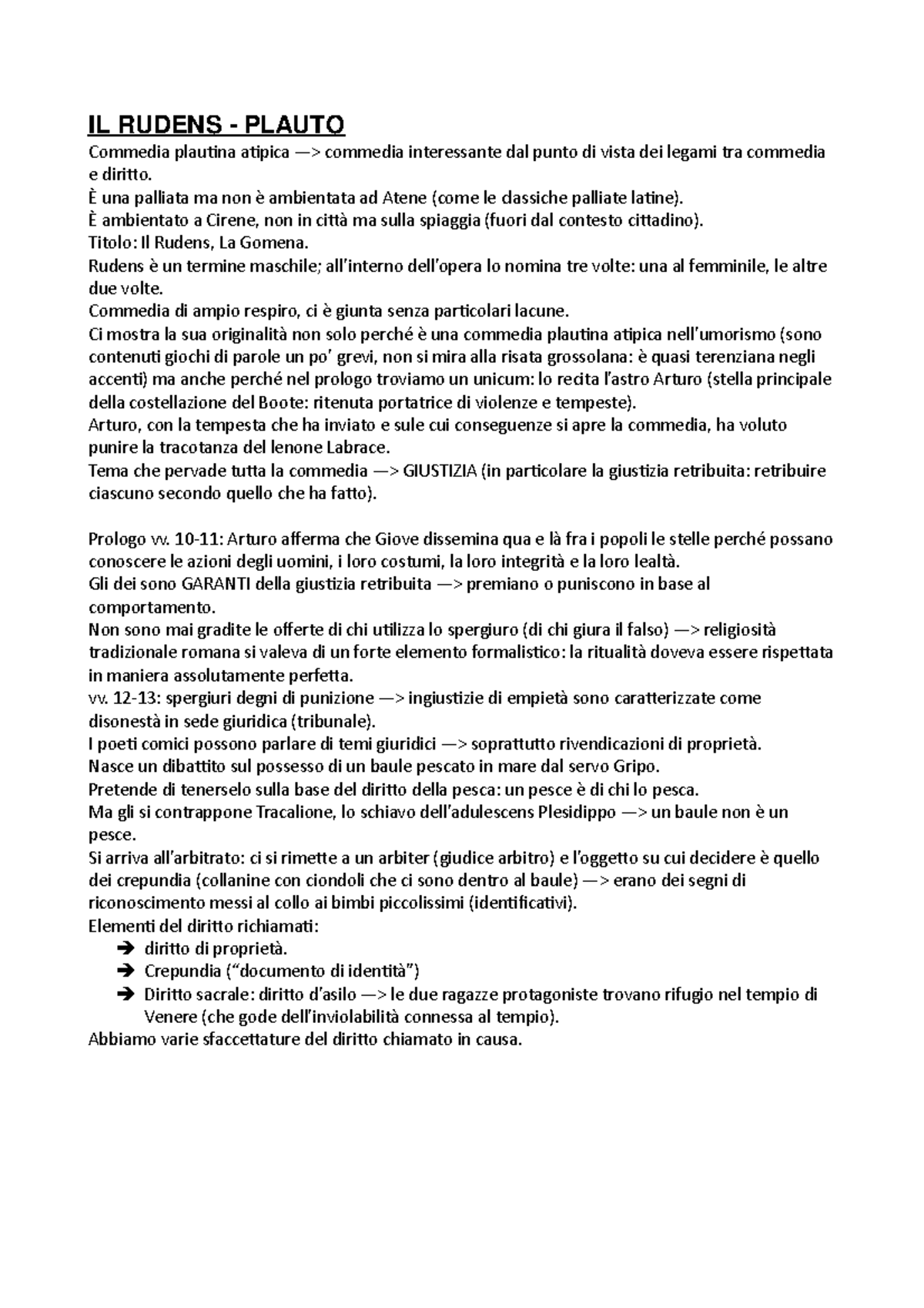IL Rudens Lezione 1 Prof Stucchi Letteratura Latina I UniCatt 