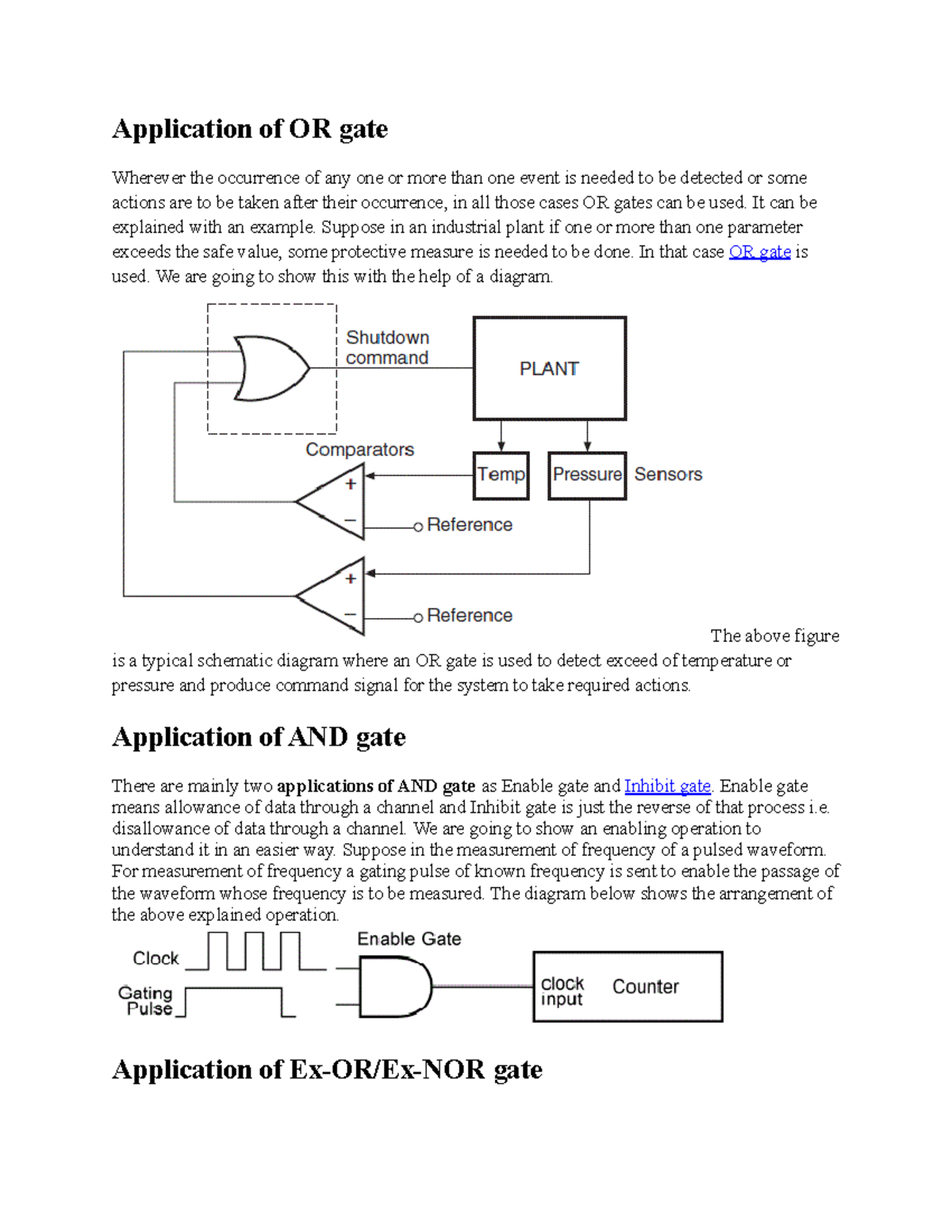 Logic gates using diodes, transisters & Applications Application of