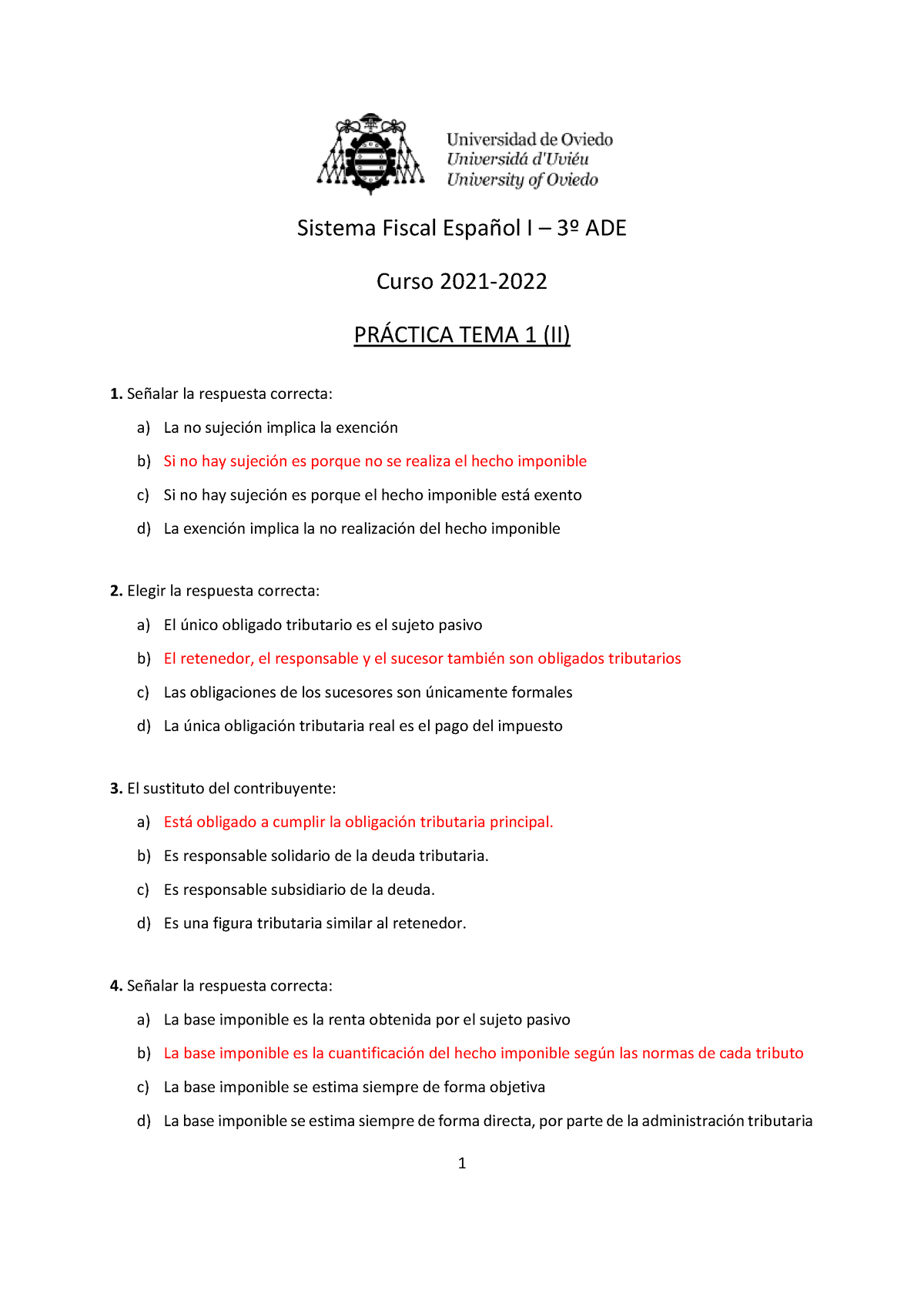 Práctica II - Práctica Del Tema 2 De Sistema Fiscal Español I - UniOvi ...