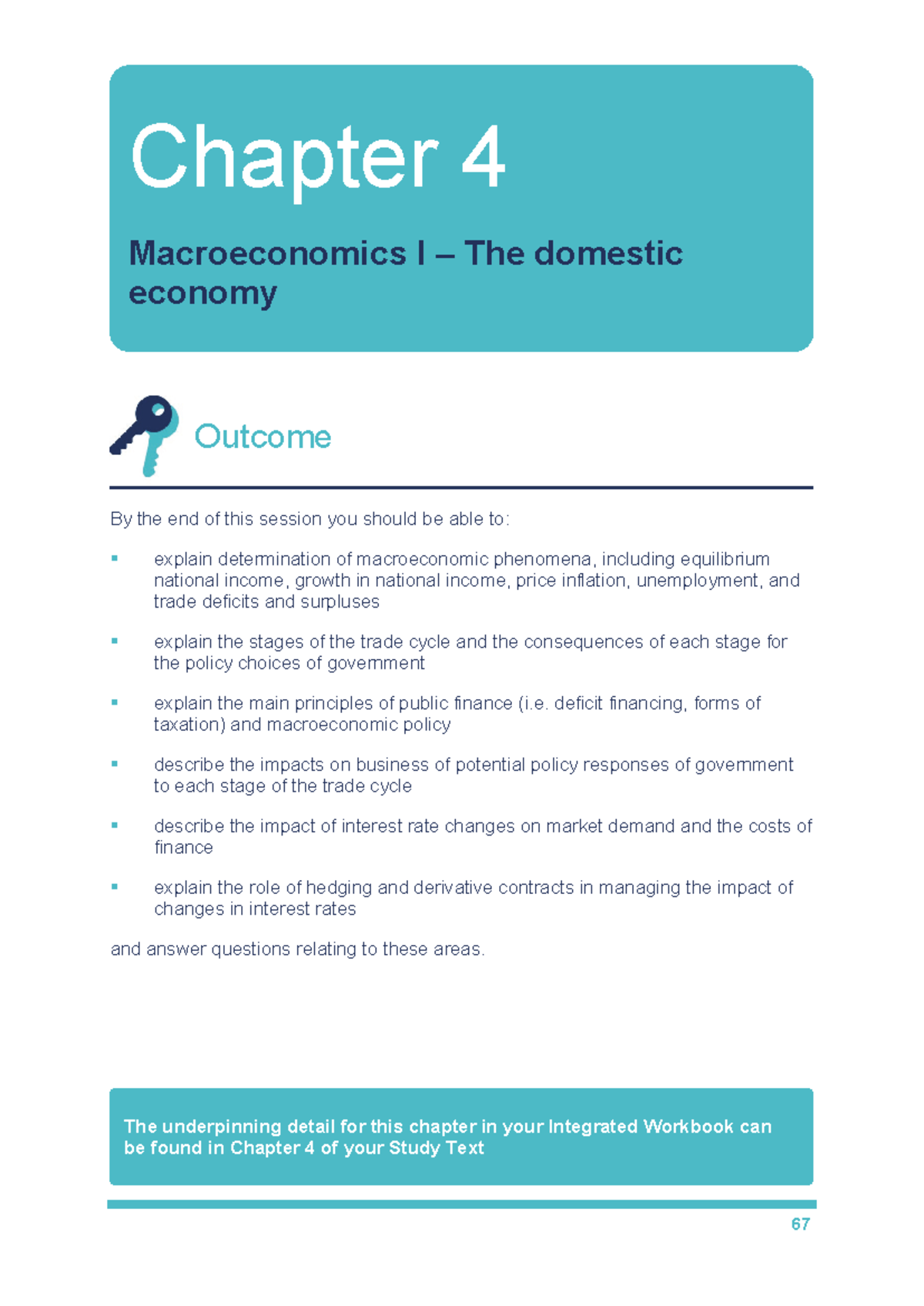 IWB Chapter 4 - Macroeconomics I – The domestic economy - By the end of ...