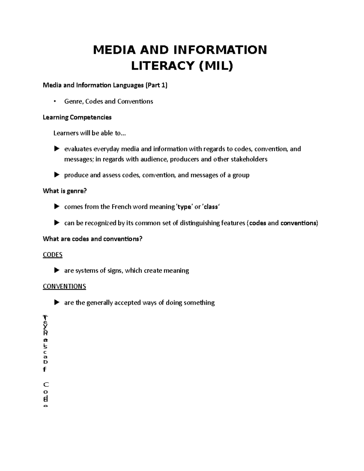 Media Language Lesson 6 - D C F O S P Y T L A I N H C E MEDIA AND ...