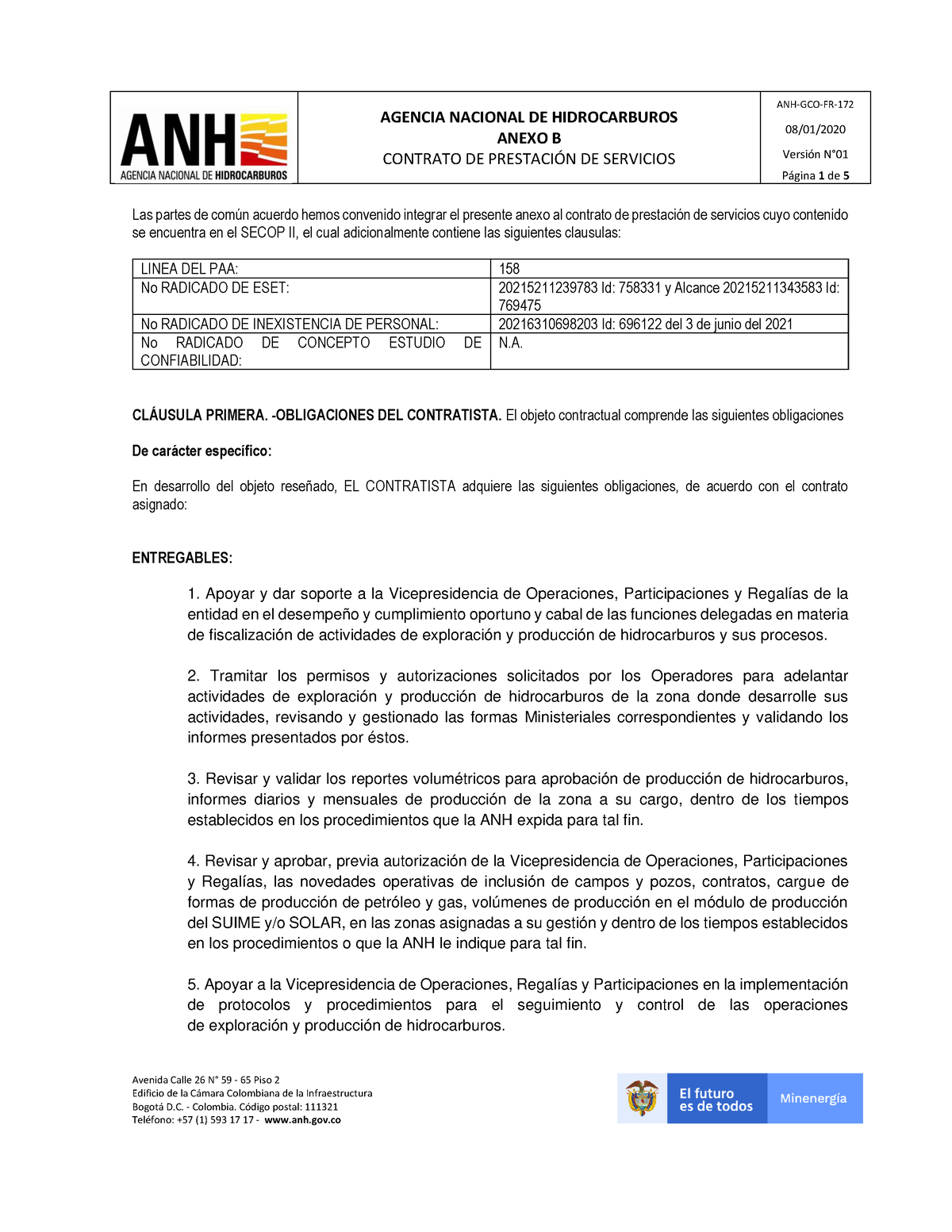 Anexo B - Juliana Triago- PDF - AGENCIA NACIONAL DE HIDROCARBUROS ANEXO ...