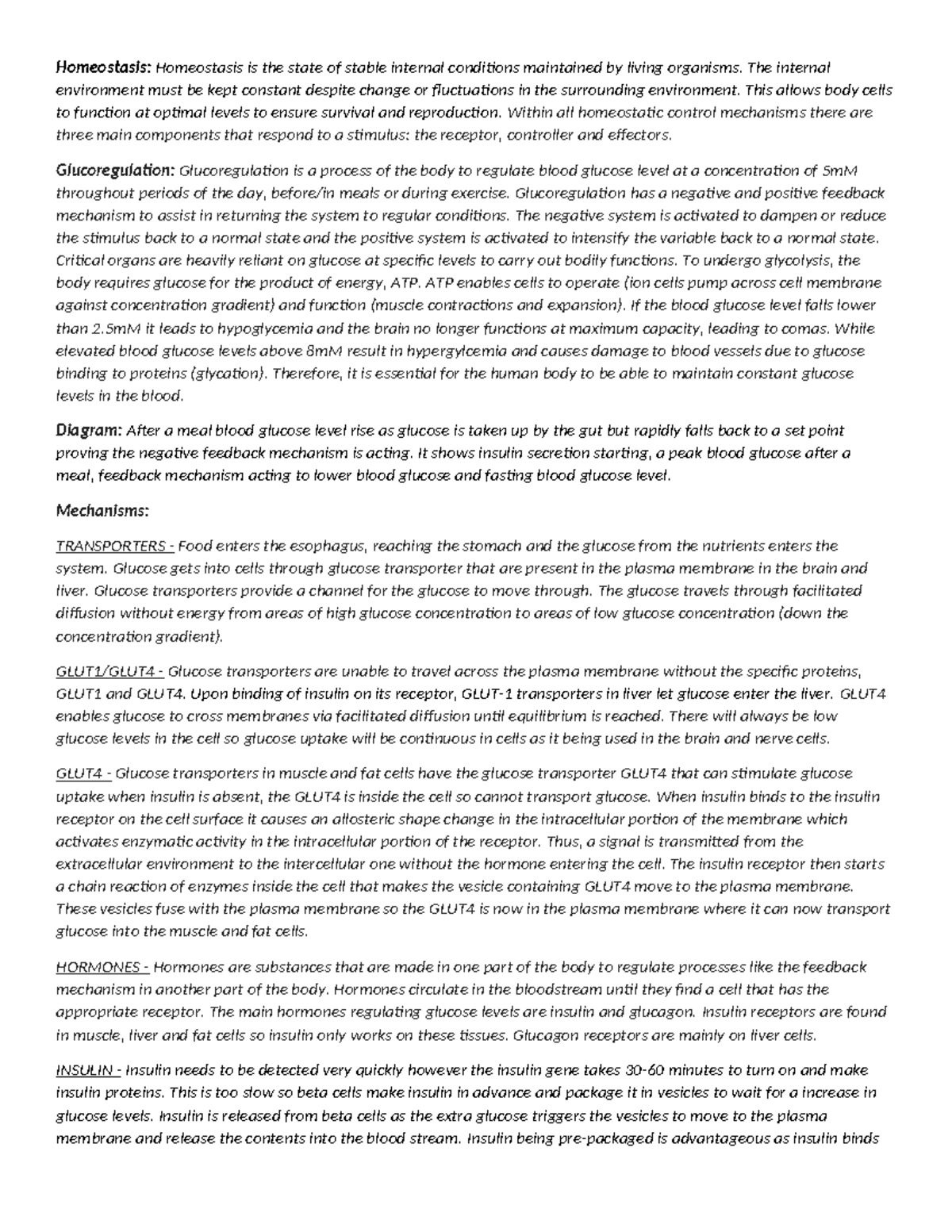 T2 BIO Homeostatis Internal - Homeostasis: Homeostasis is the state of ...