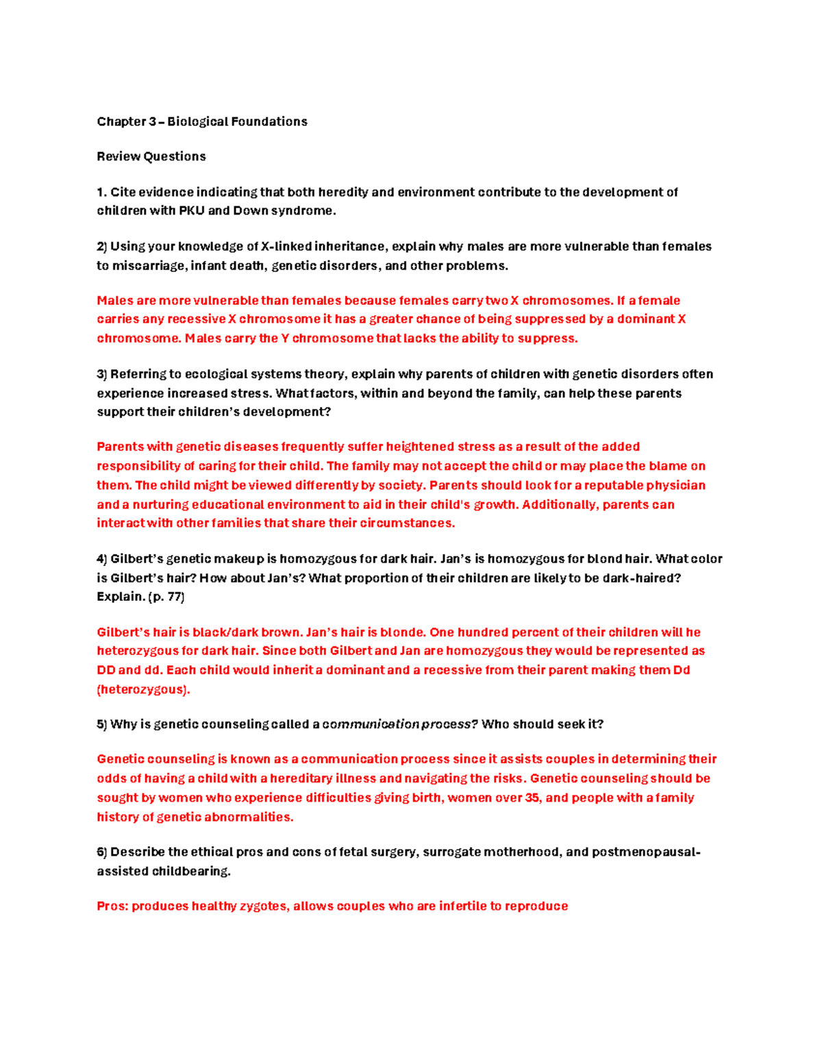 Dara Johnson Chapter 3-2 - Chapter 3 – Biological Foundations Review ...