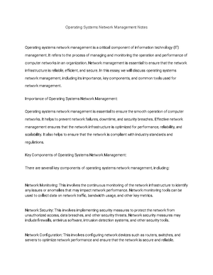 Device Management Notes - One of the most important tasks of an ...