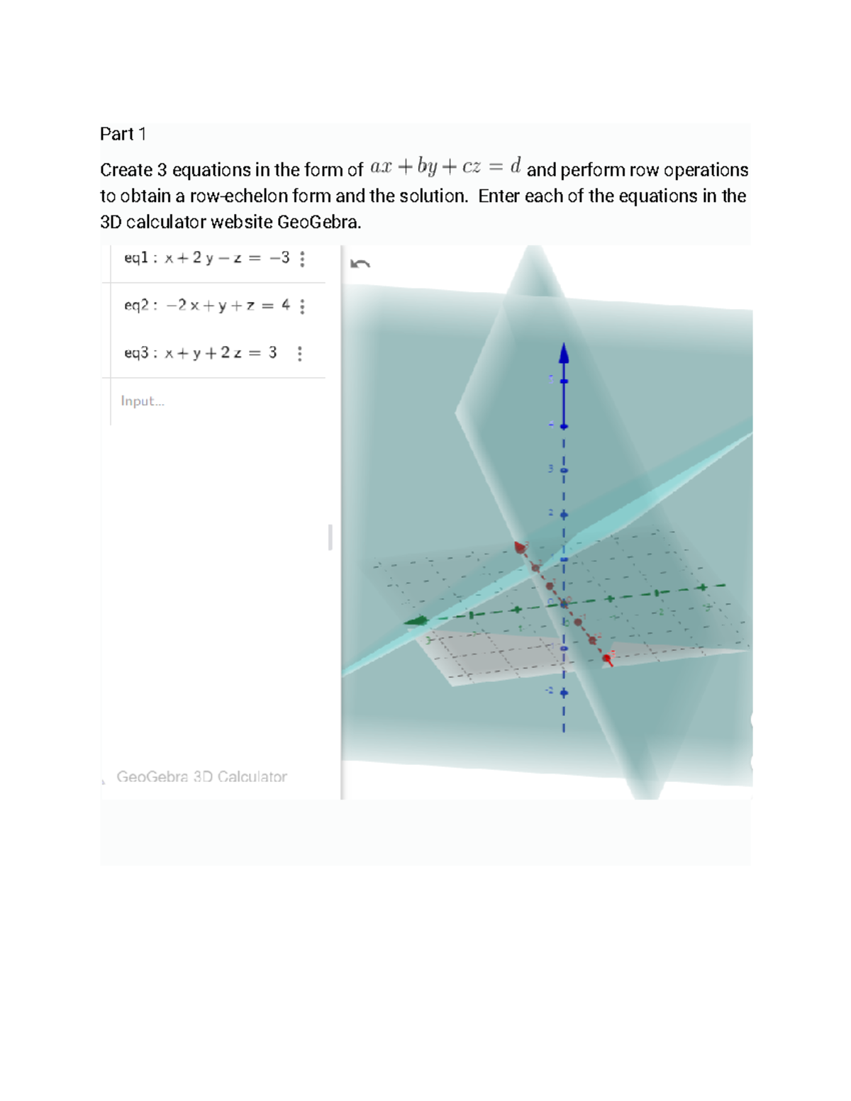Math 1201 Discussion Unit 6 - Part 1 Create 3 equations in the form of ...