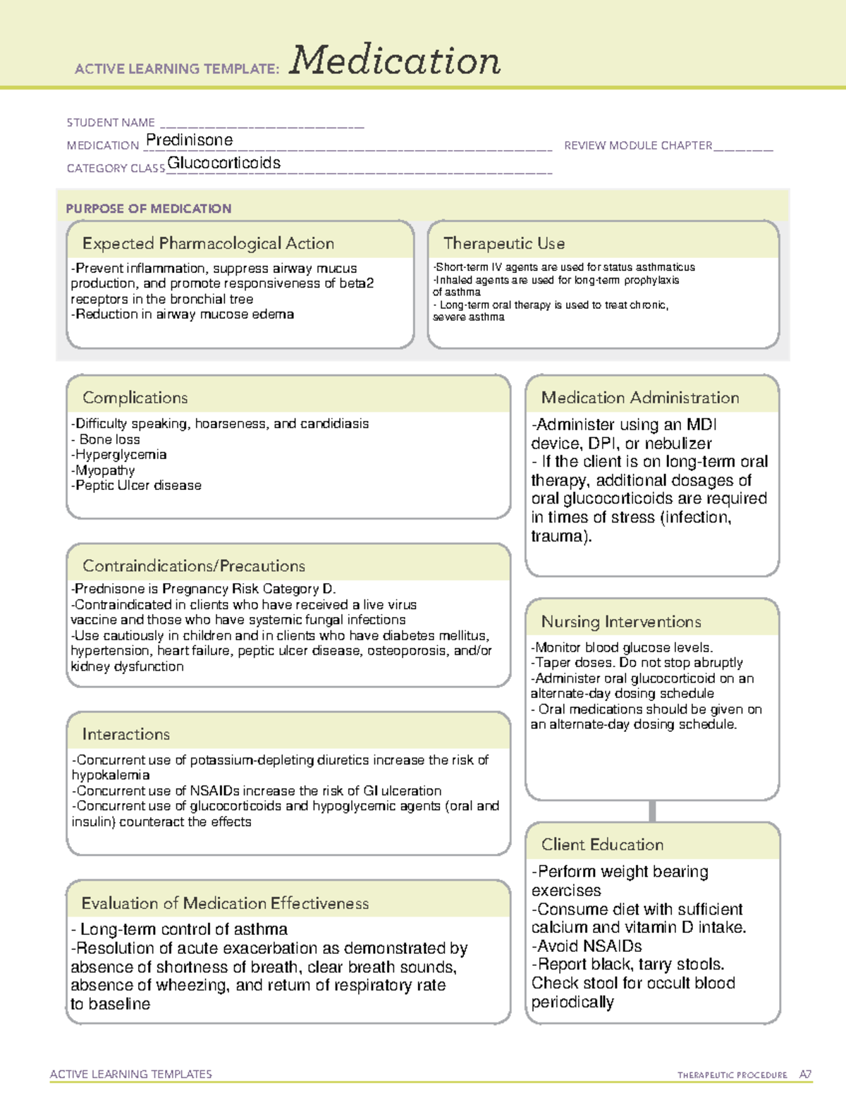 May 2 Medication - Meds - ACTIVE LEARNING TEMPLATES THERAPEUTIC ...