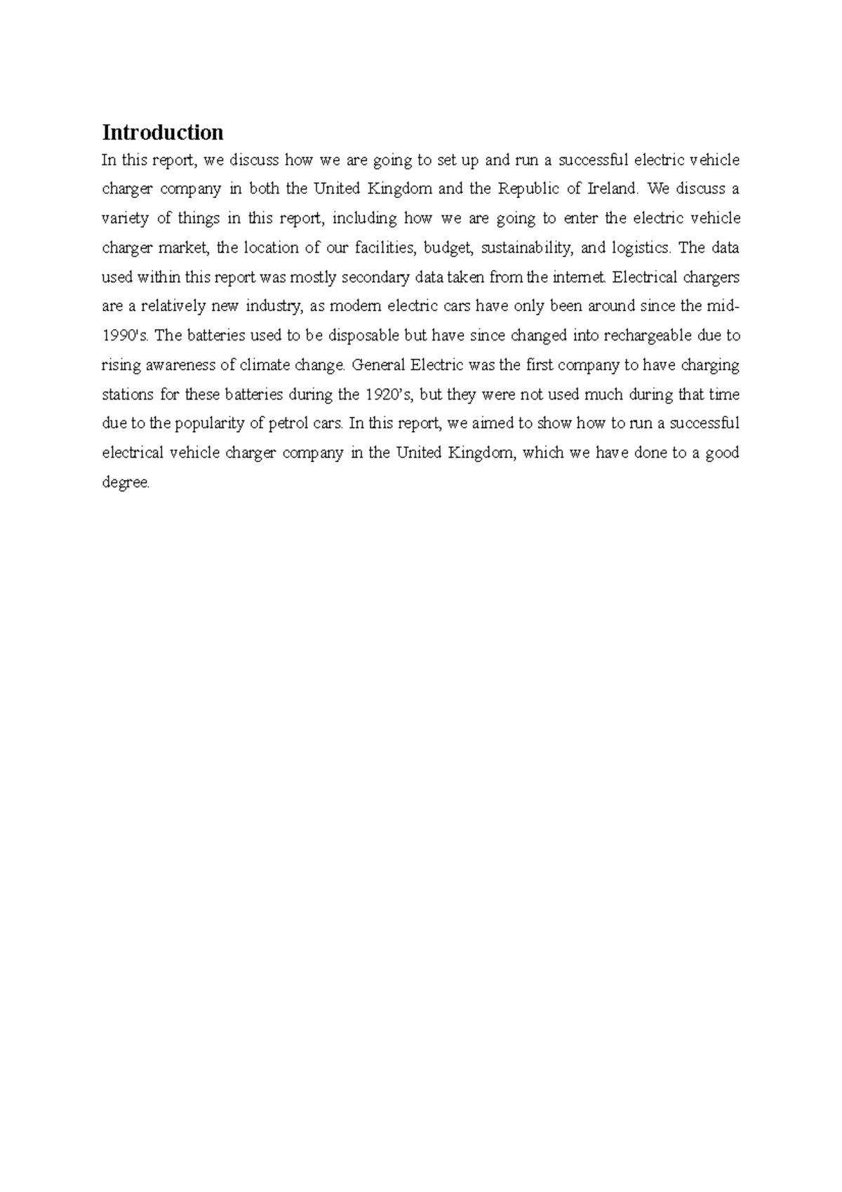 Part 1 oper - individual work - Introduction In this report, we discuss ...