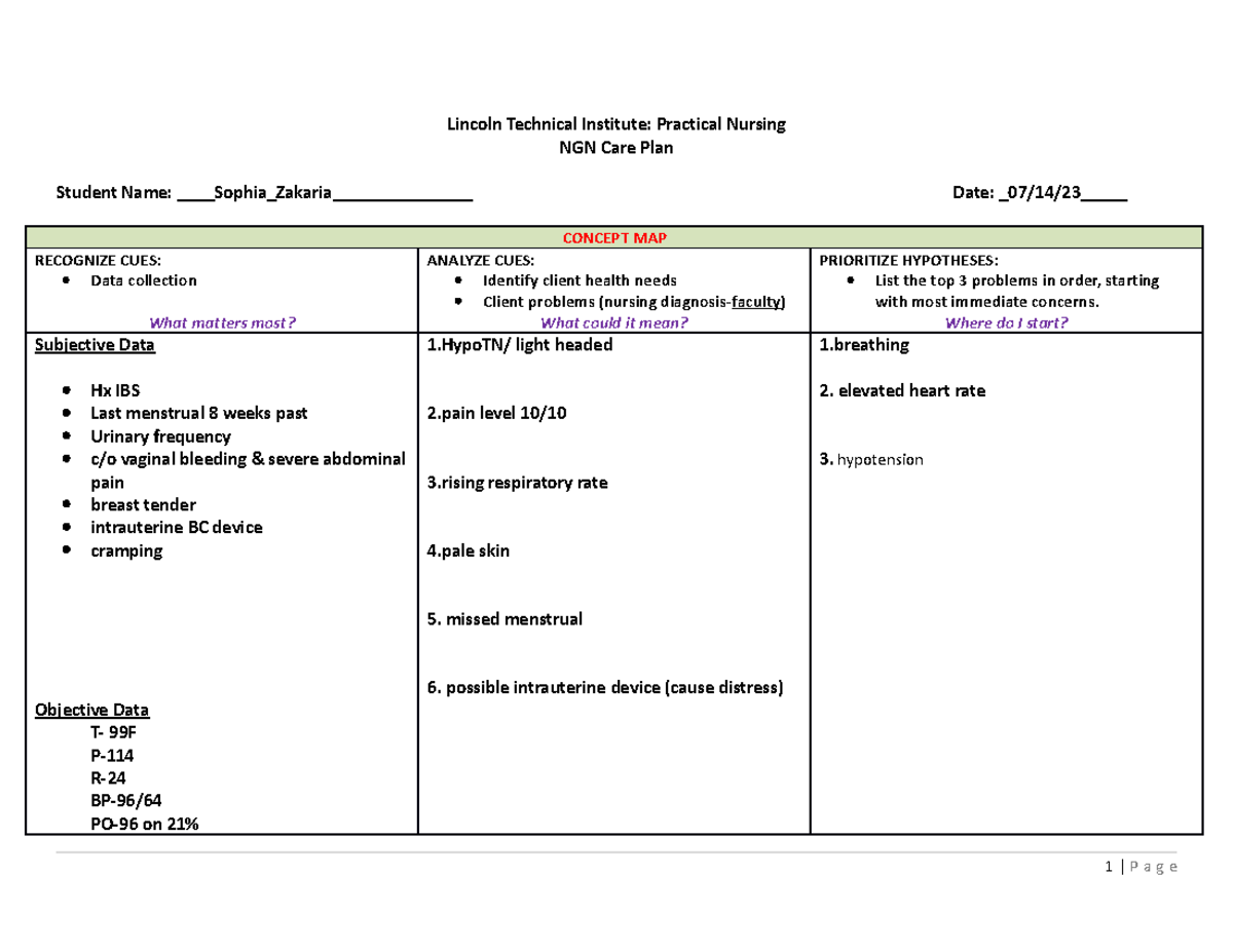ectopic-care-plan-hw-assign-lincoln-technical-institute-practical