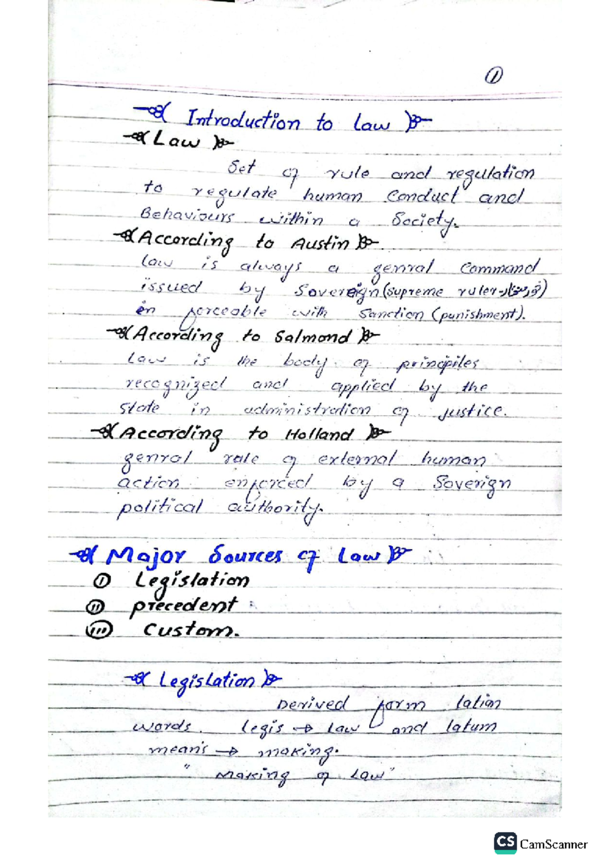 Intro - Beautiful notes - Sources of law - Studocu