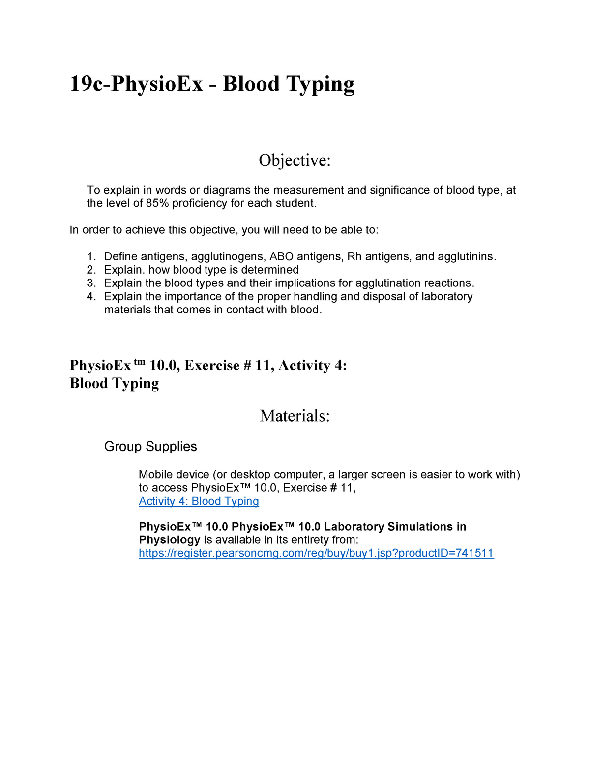 physioex exercise 11 blood analysis