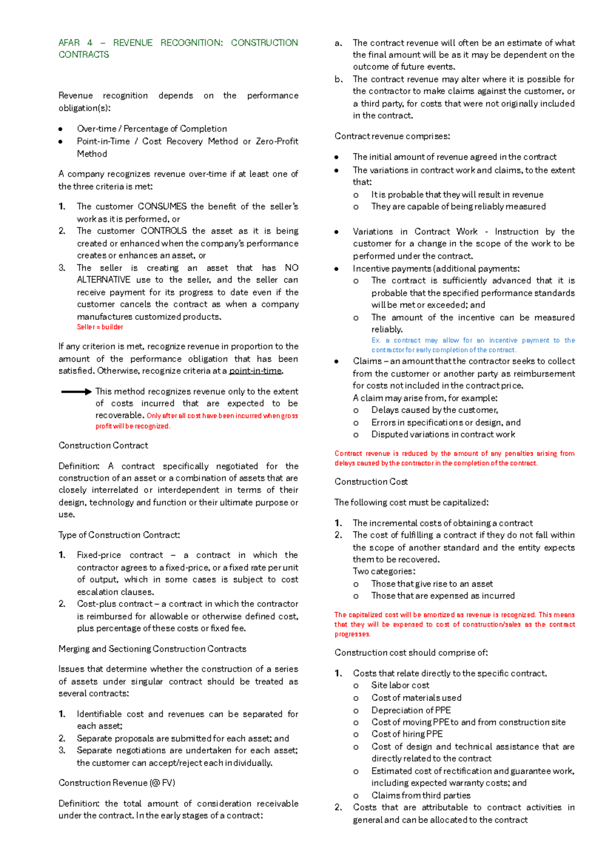 AFAR 4 Revenue Recognition LTCC - AFAR 4 – REVENUE RECOGNITION ...