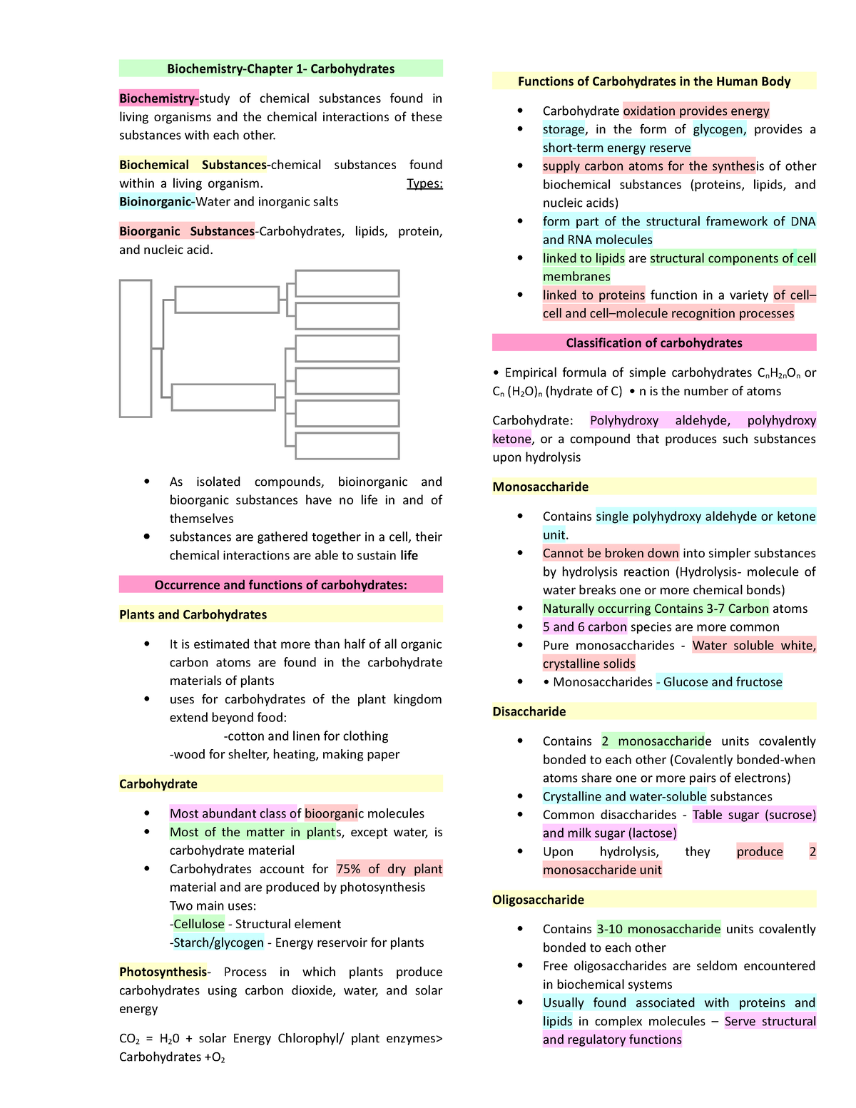 Biochemistry Transes - Biochemistry-Chapter 1- Carbohydrates ...