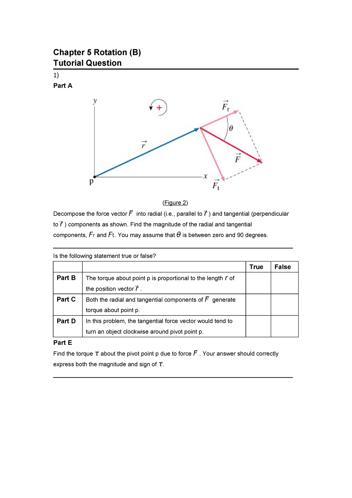 Chapter 5 Rotation B Tutorial Question Chapter Rotation Tutorial Question Part Studocu