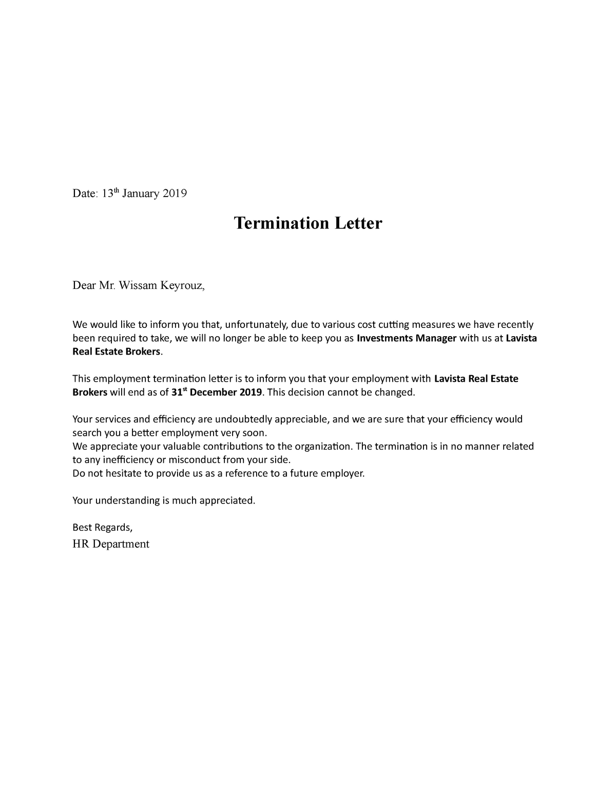 cost-cutting-termination-date-13th-january-2019-termination-letter