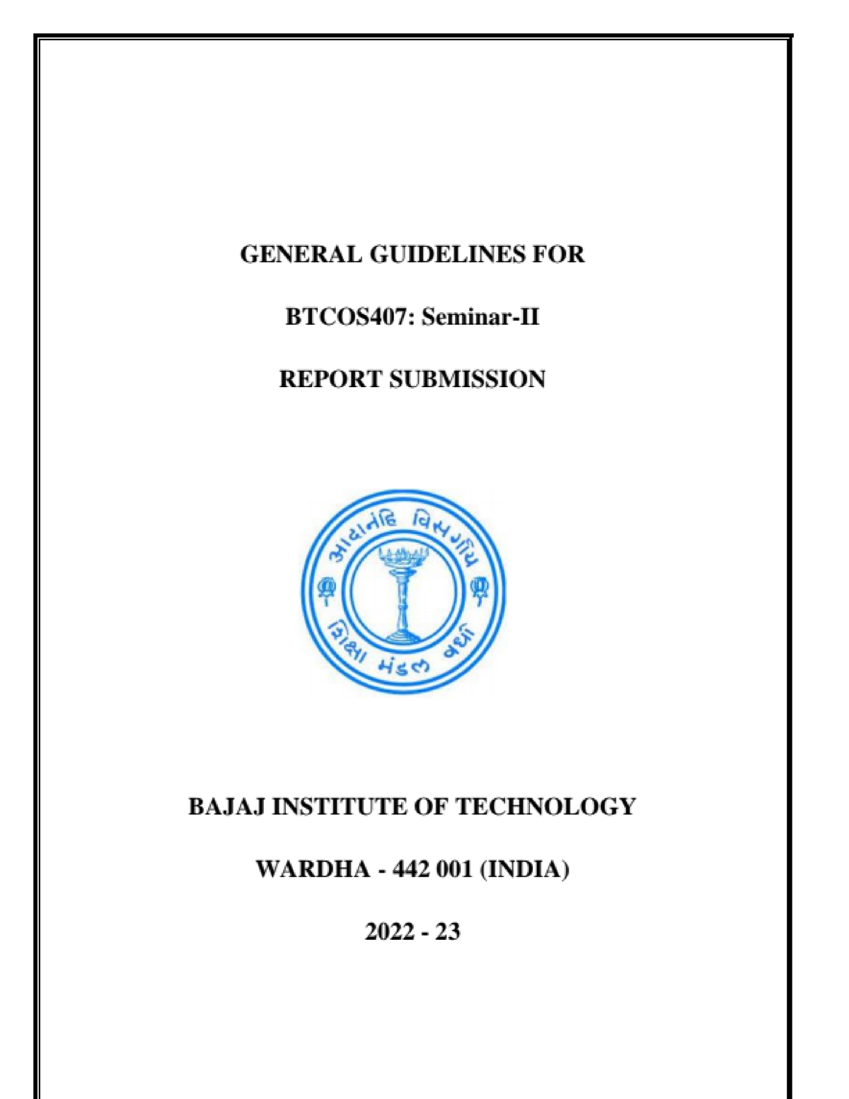 Report for Bajaj - Computer Engineering - Studocu