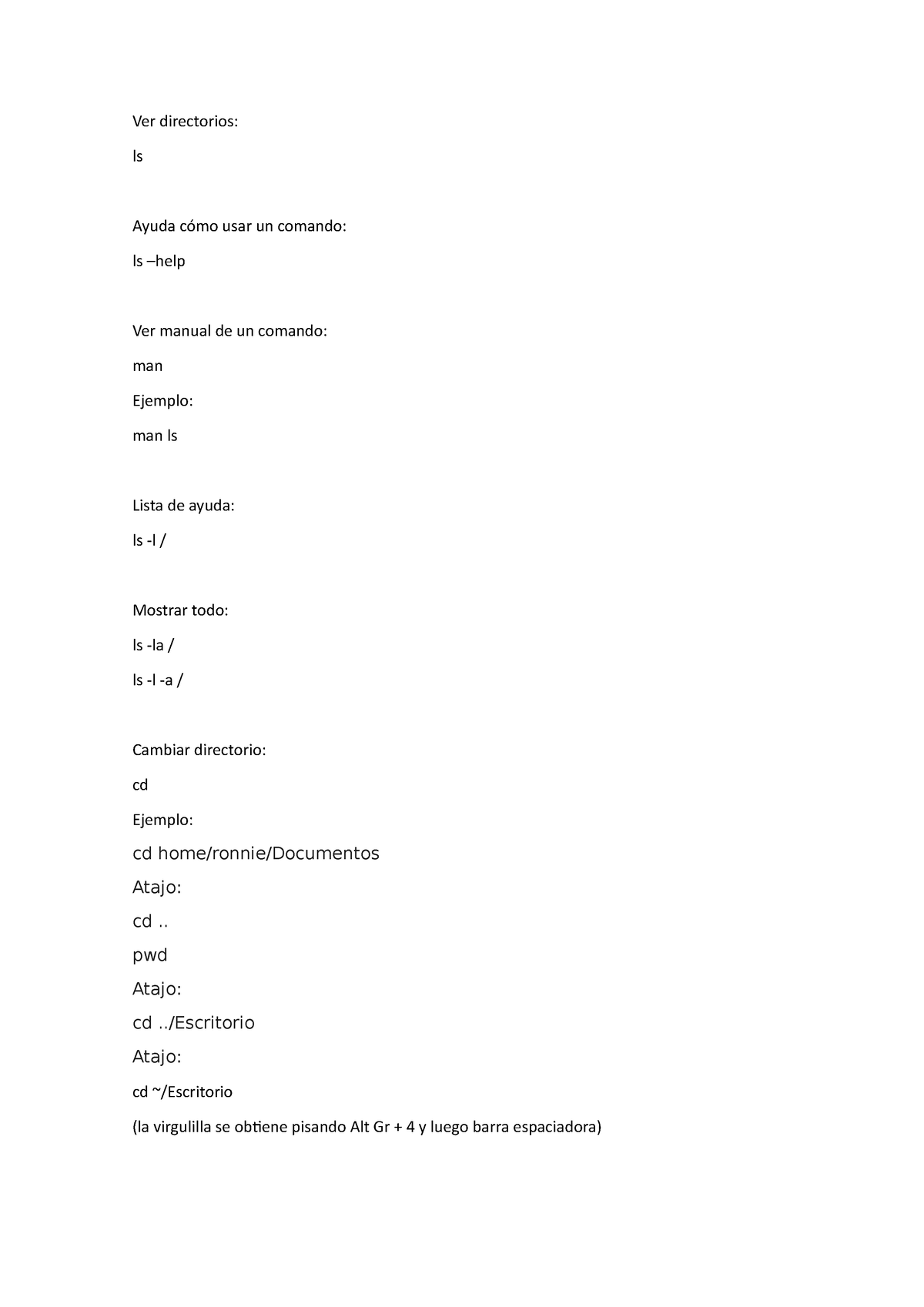 Comandos En Linux 1 - Ver Directorios: Ls Ayuda Cómo Usar Un Comando ...