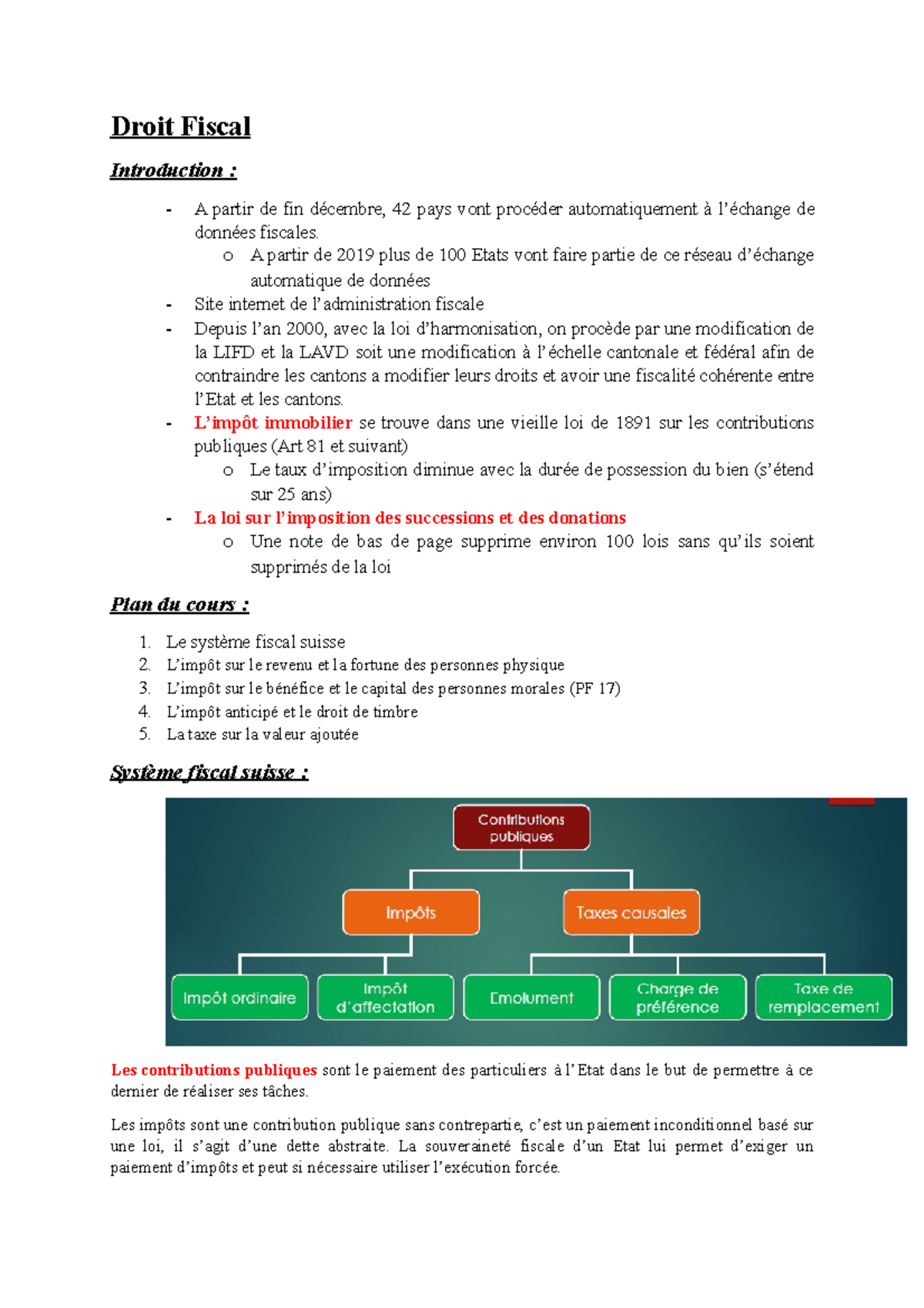 Droit Fiscal - StuDocu